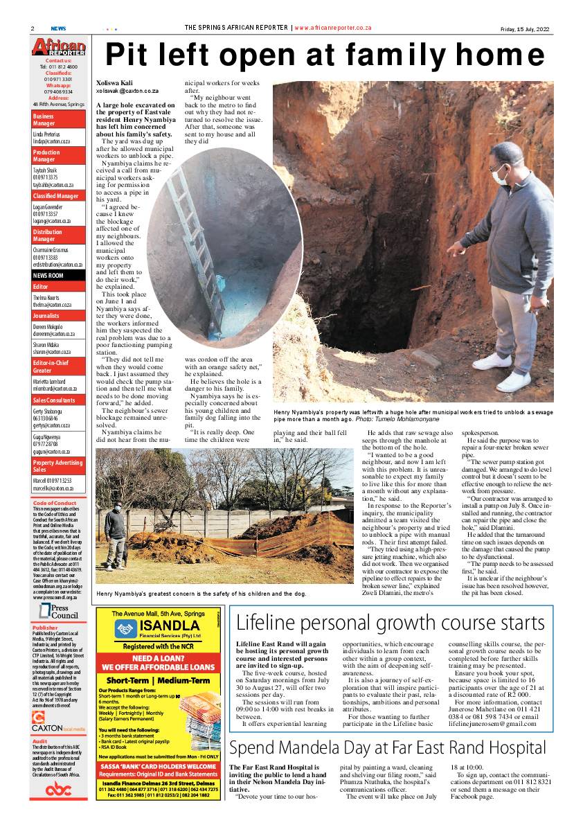 African Reporter 15 July 2022 page 2
