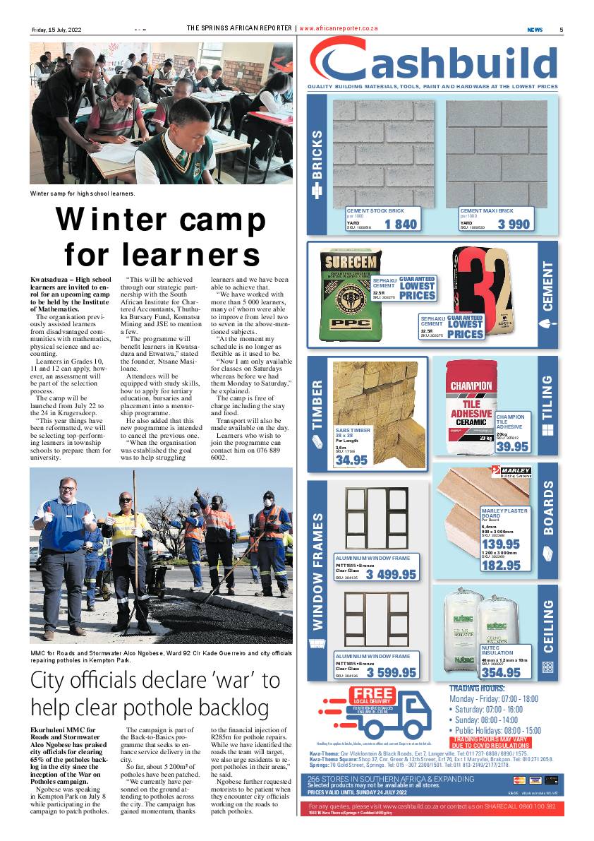 African Reporter 15 July 2022 page 5