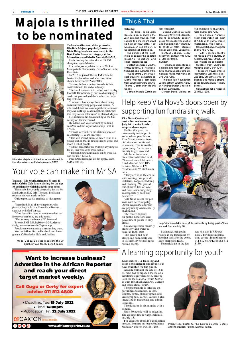 African Reporter 15 July 2022 page 6
