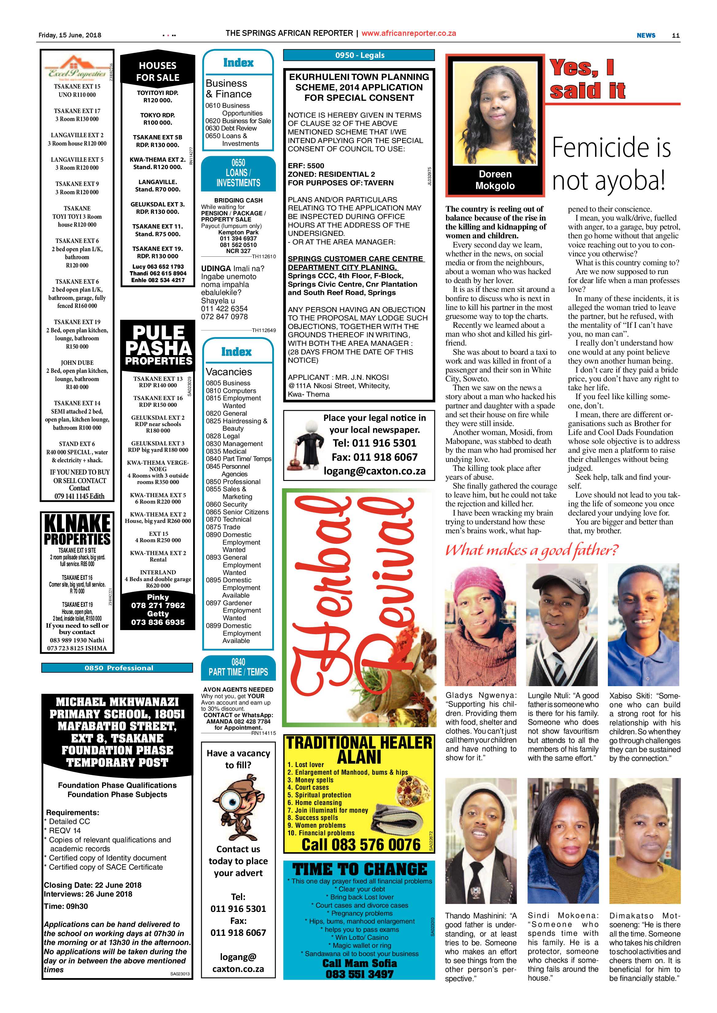 African Reporter 15 June 2018 page 11