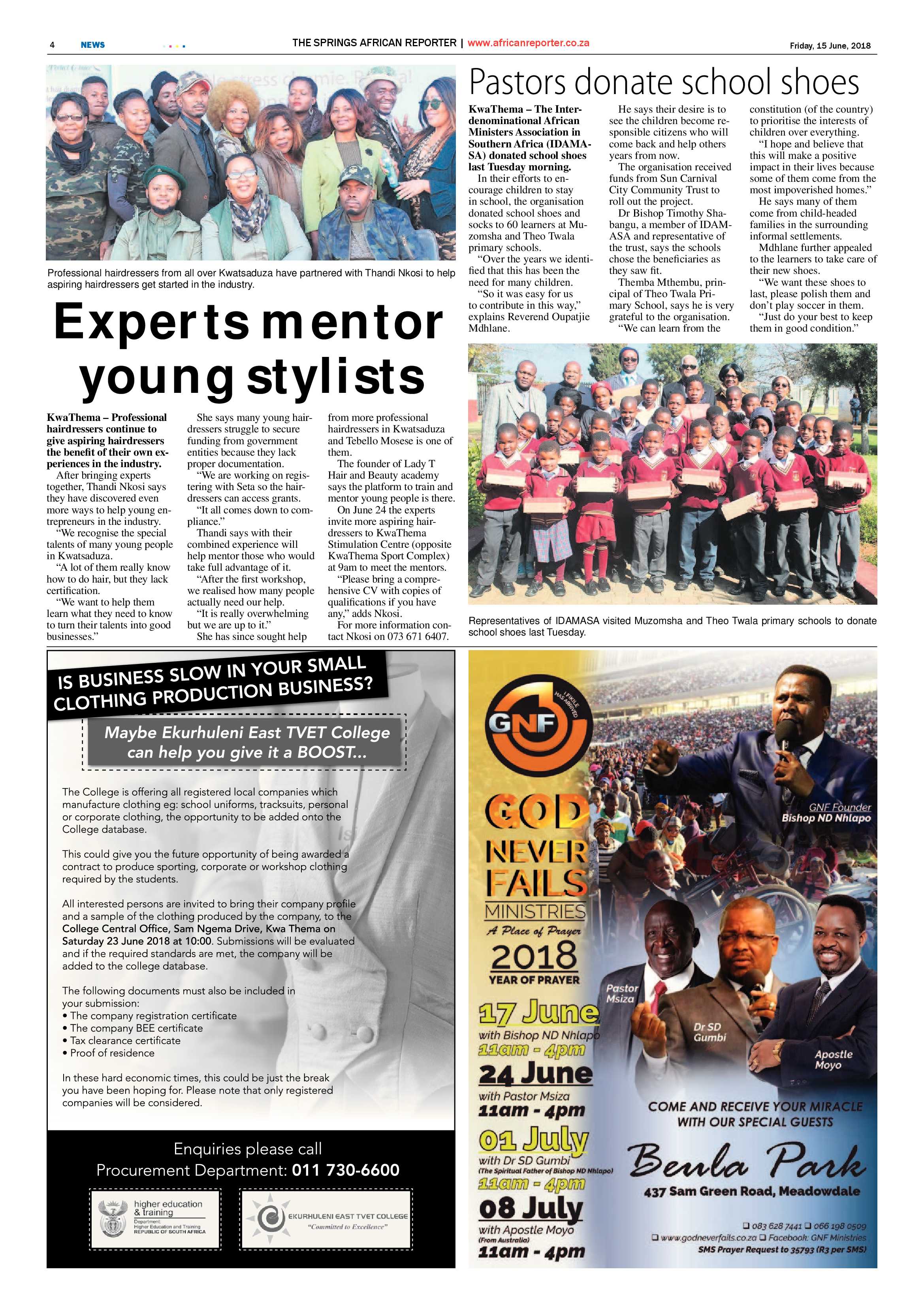 African Reporter 15 June 2018 page 4