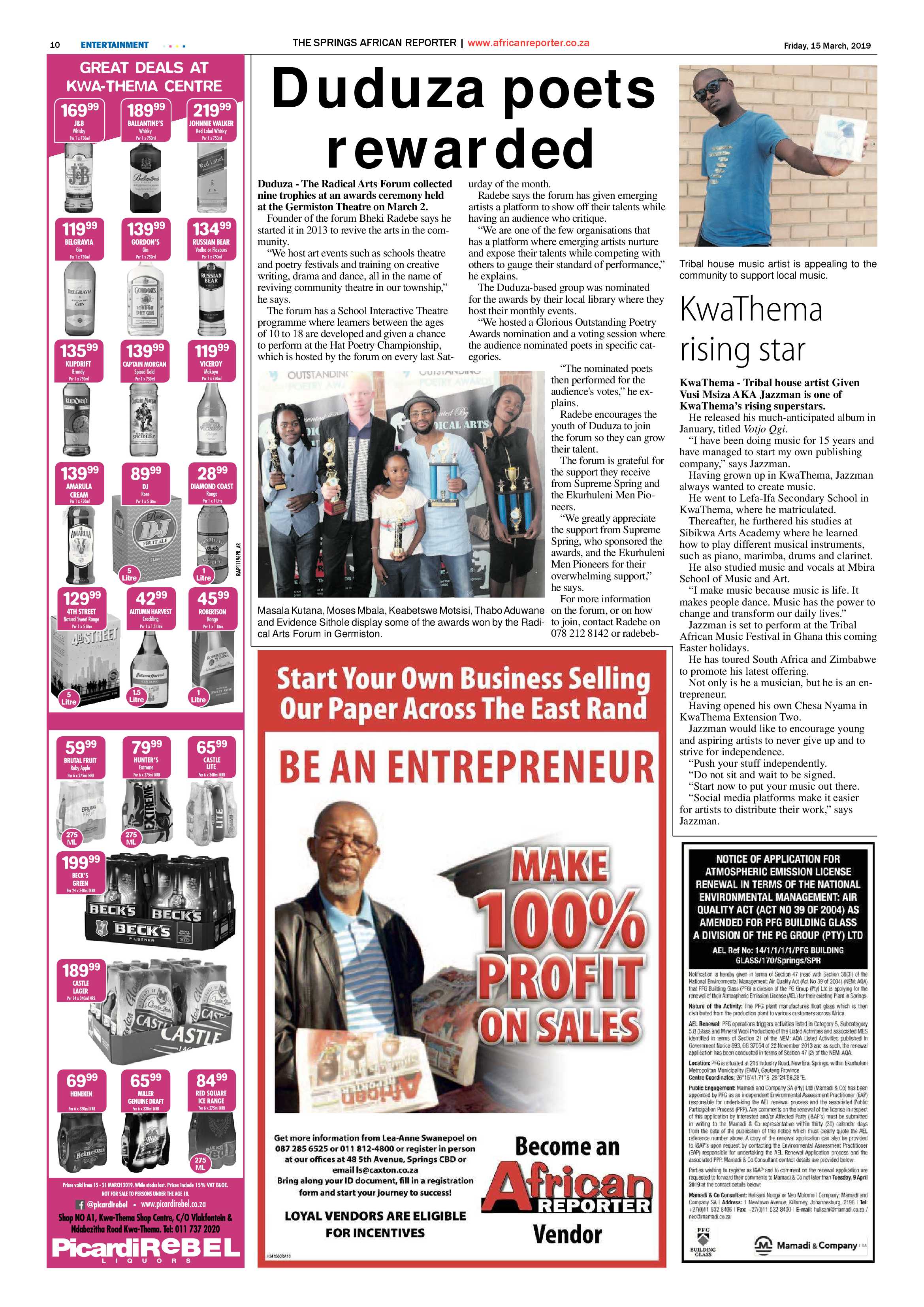 African Reporter 15 March 2019 page 10