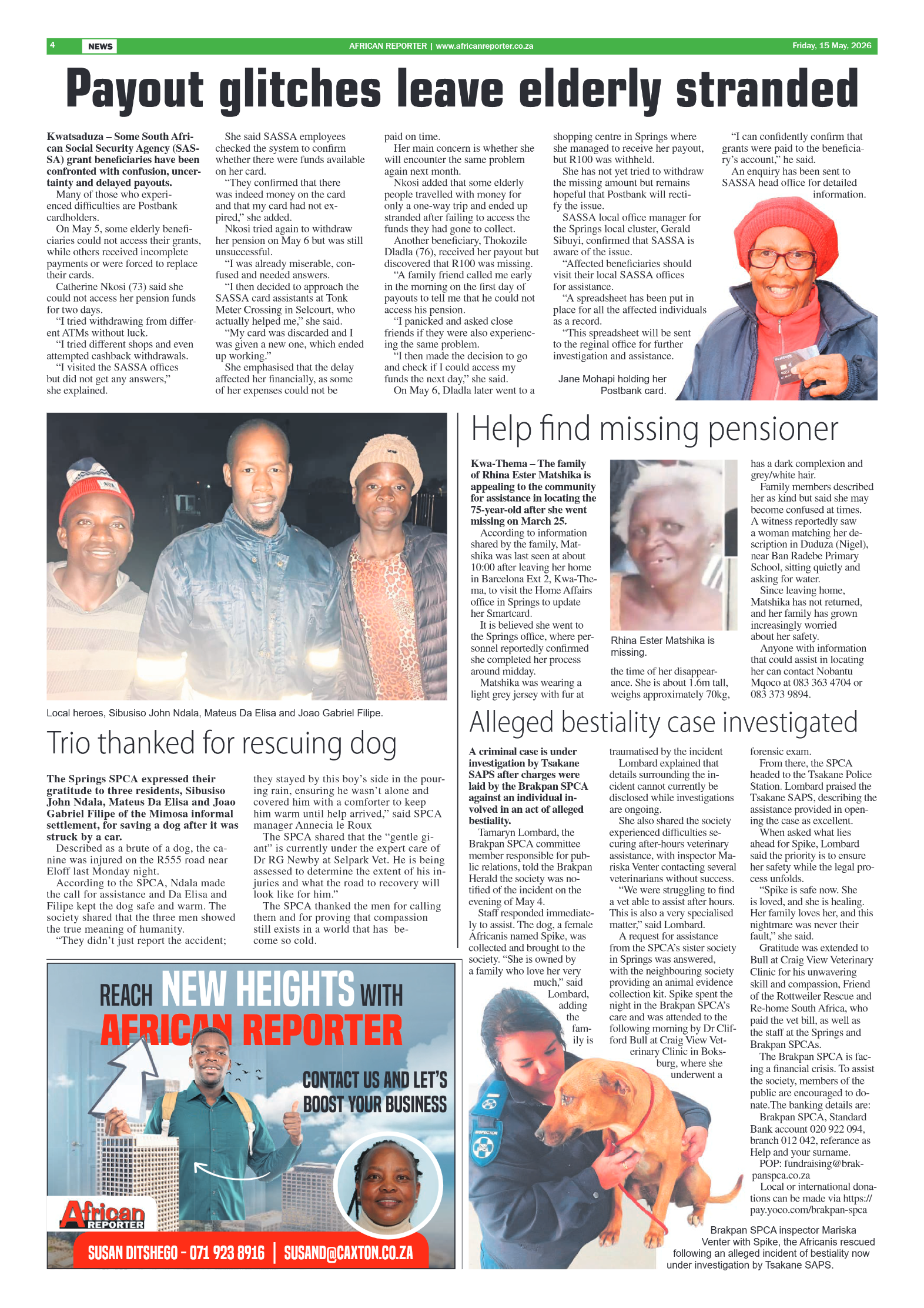 African Reporter 15 May 2026 page 4