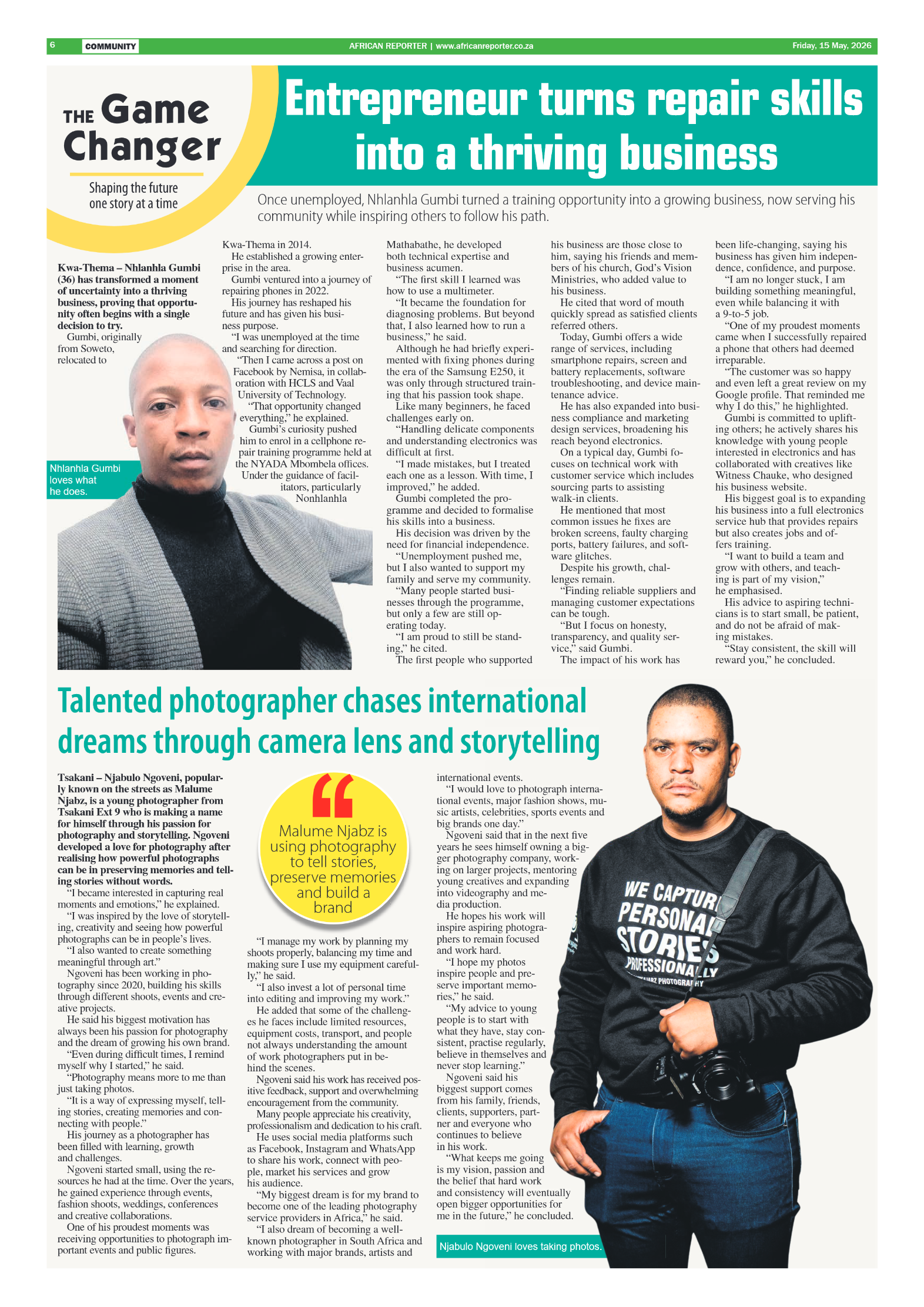 African Reporter 15 May 2026 page 6