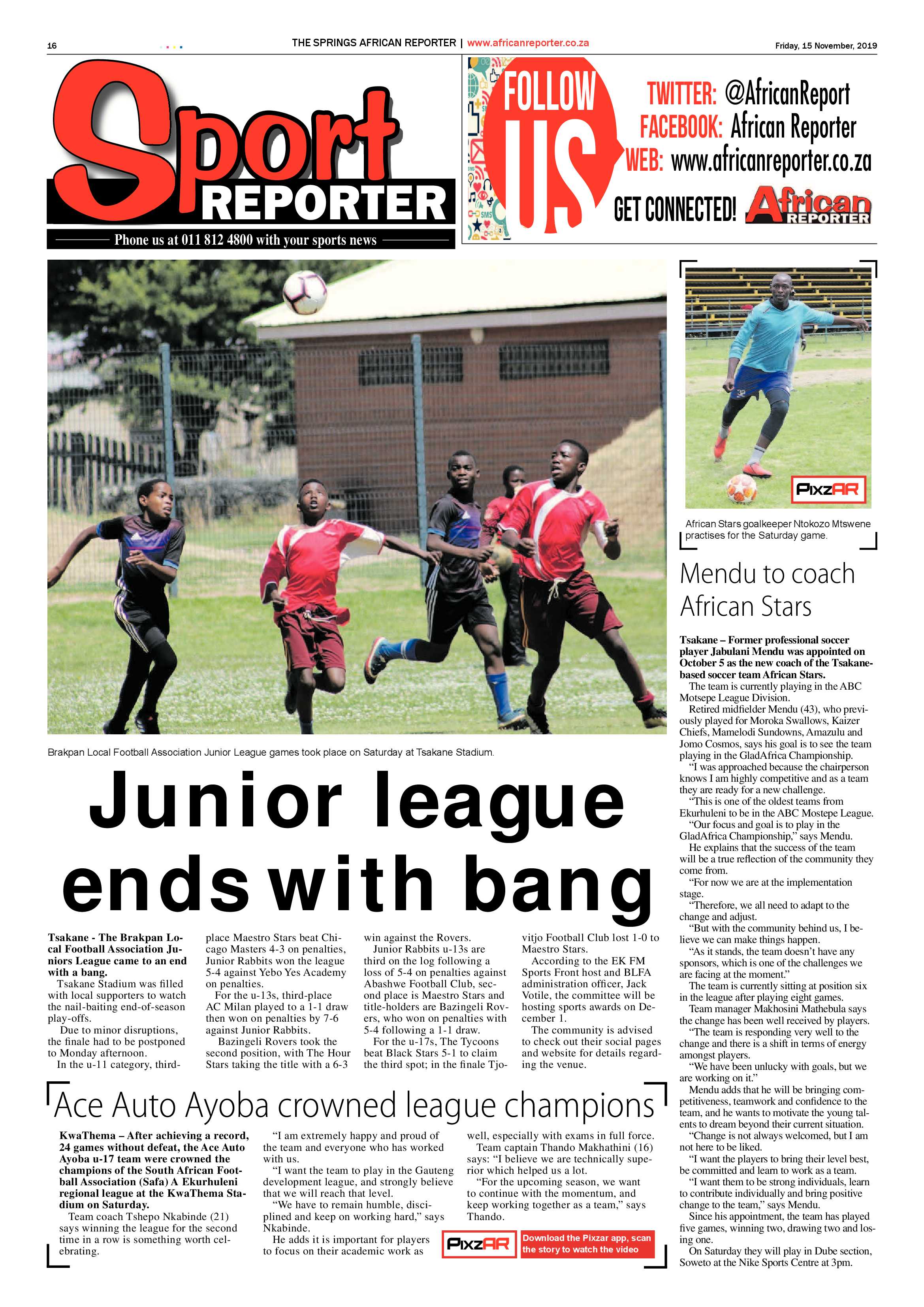 African Reporter 15 November 2019 page 16