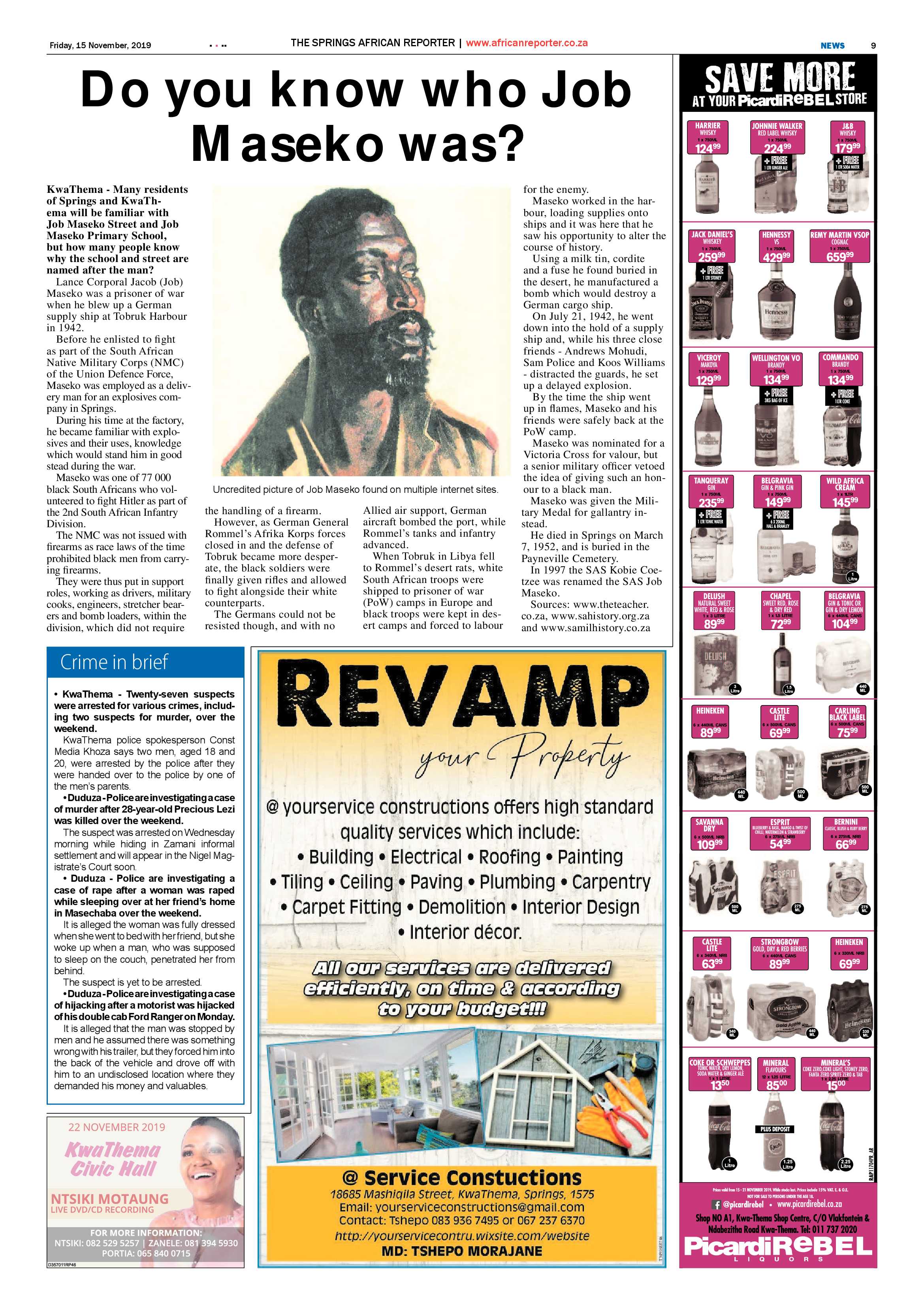African Reporter 15 November 2019 page 9