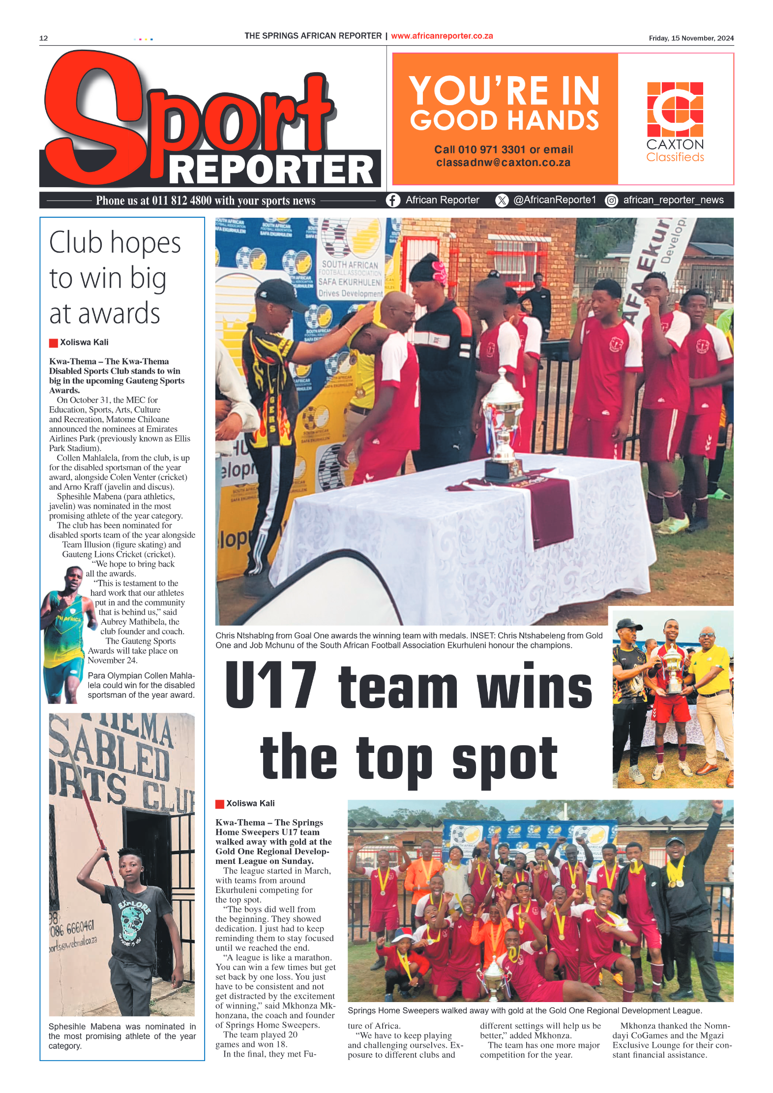 African Reporter 15 November 2024 page 12