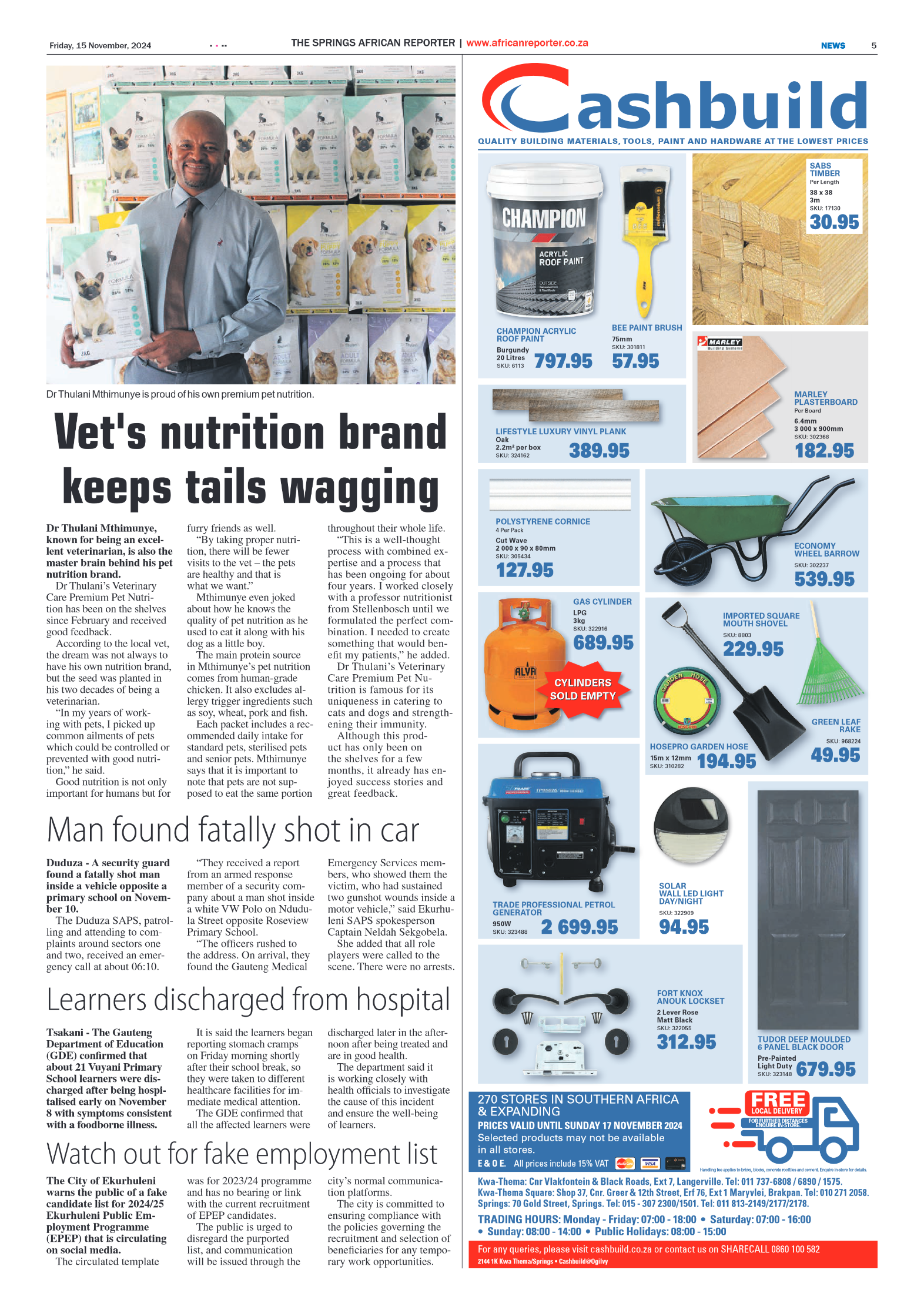 African Reporter 15 November 2024 page 5
