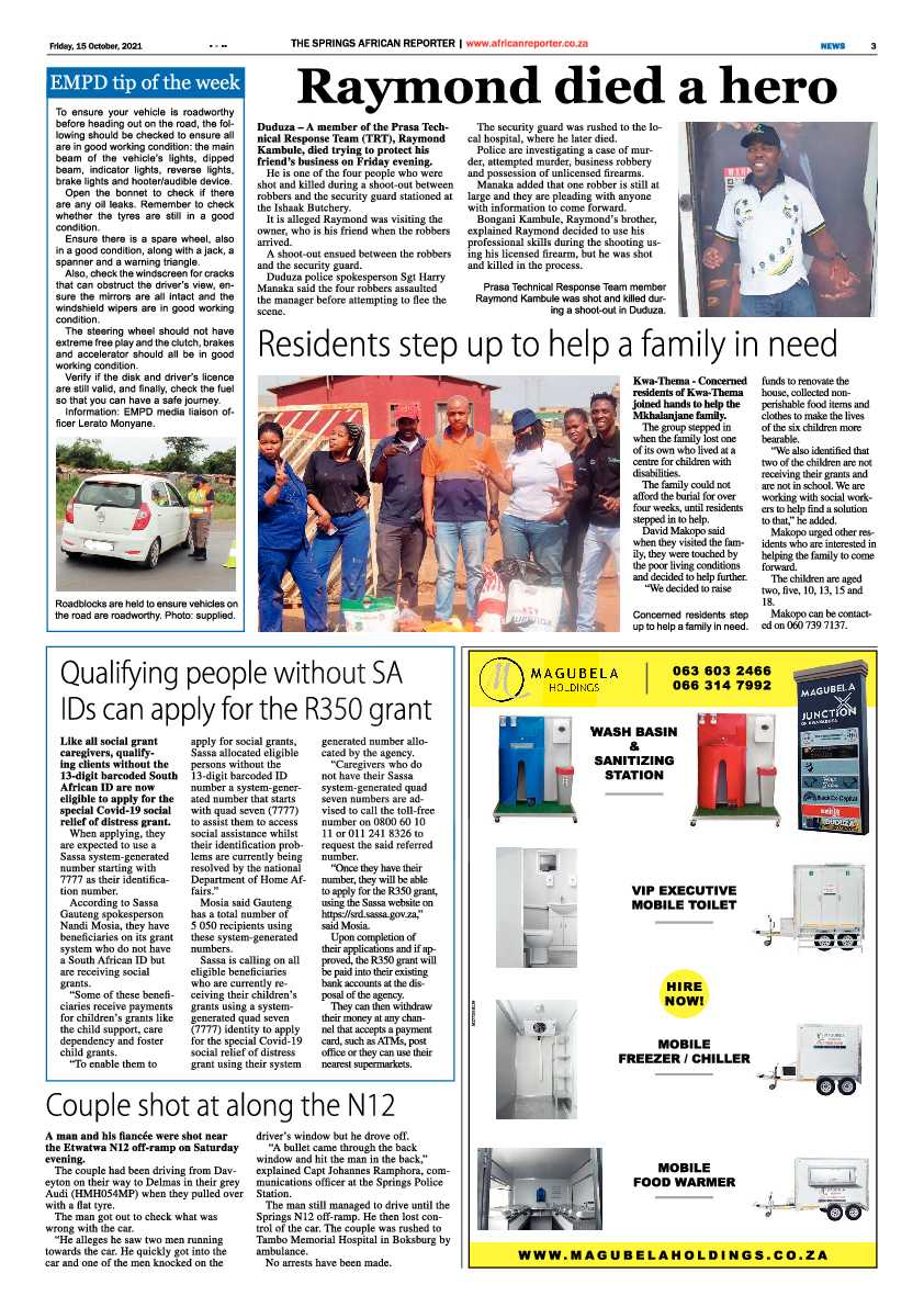 African Reporter 15 October 2021 page 3