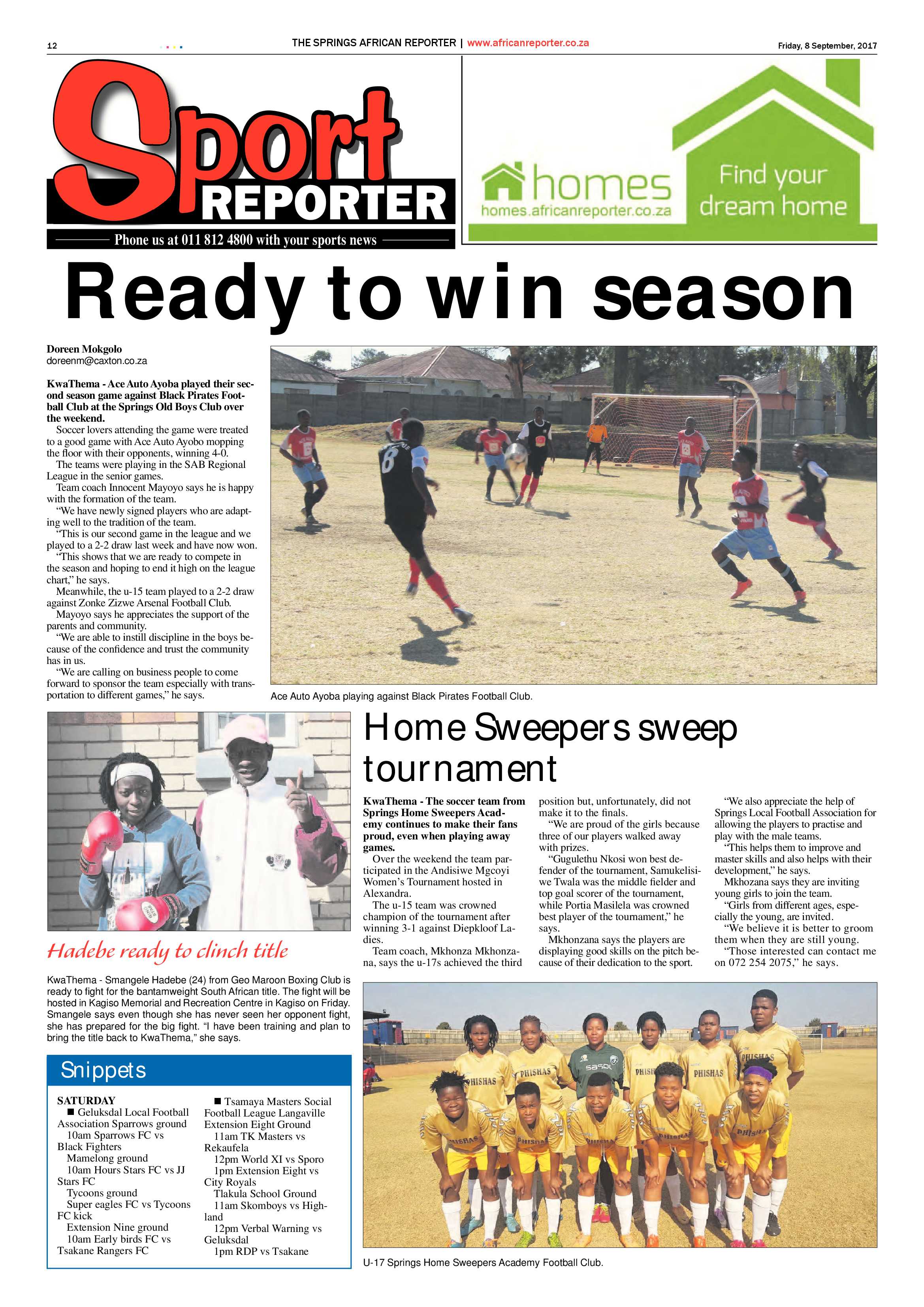 African Reporter 15 September 2017 page 12
