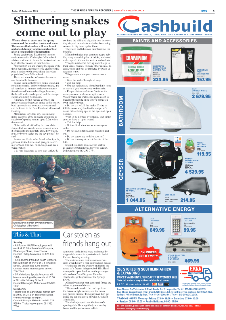 African Reporter 15 September 2023 page 5
