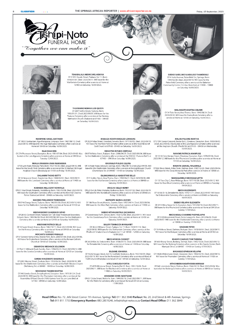 African Reporter 15 September 2023 page 8