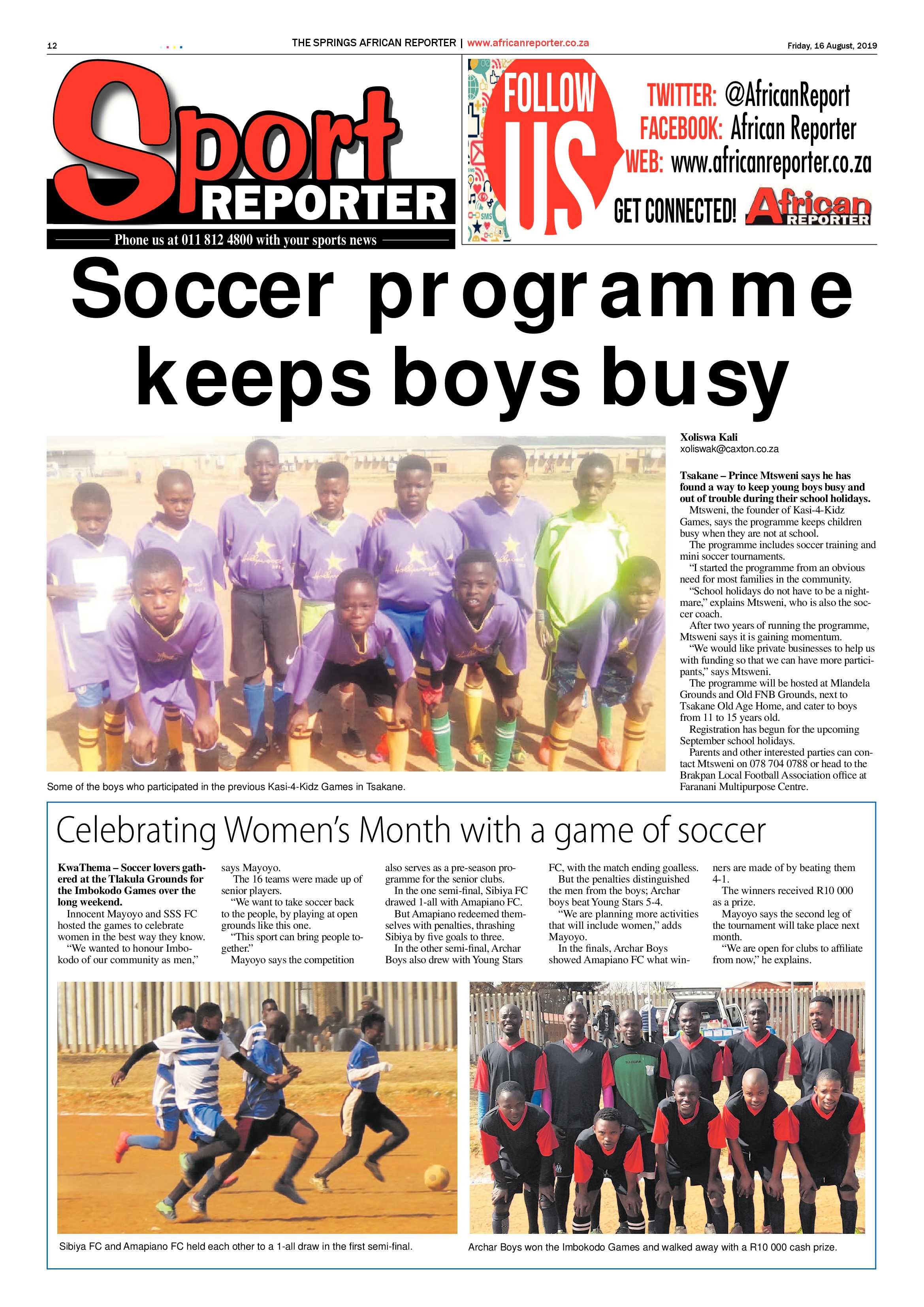 African Reporter 16 August 2019 page 12