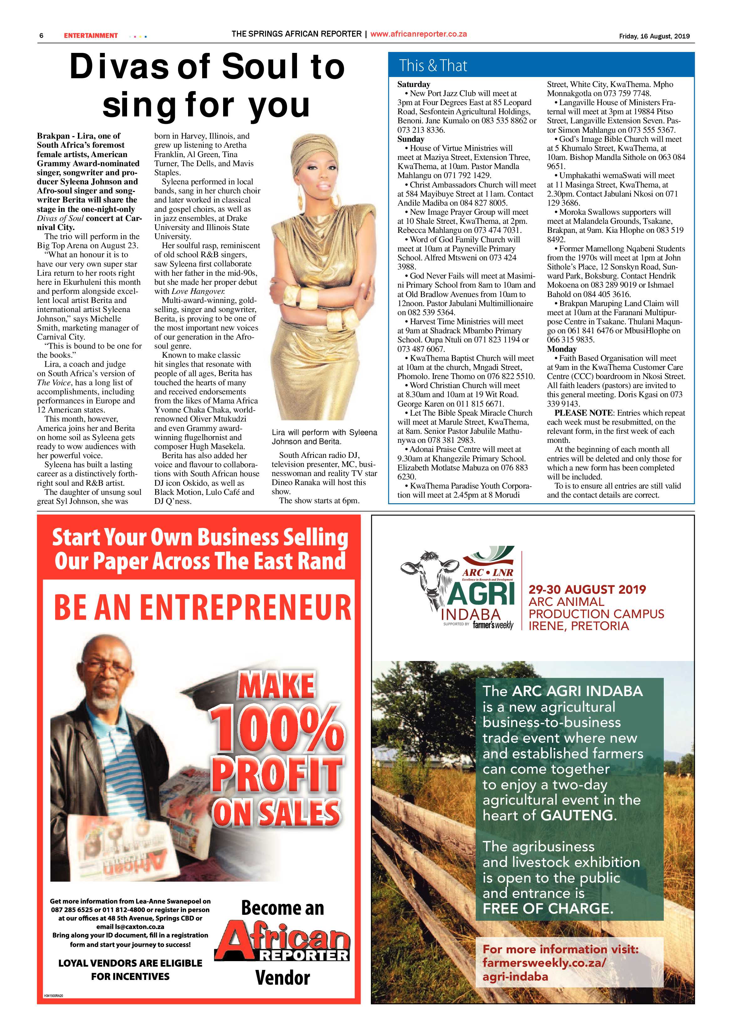 African Reporter 16 August 2019 page 6