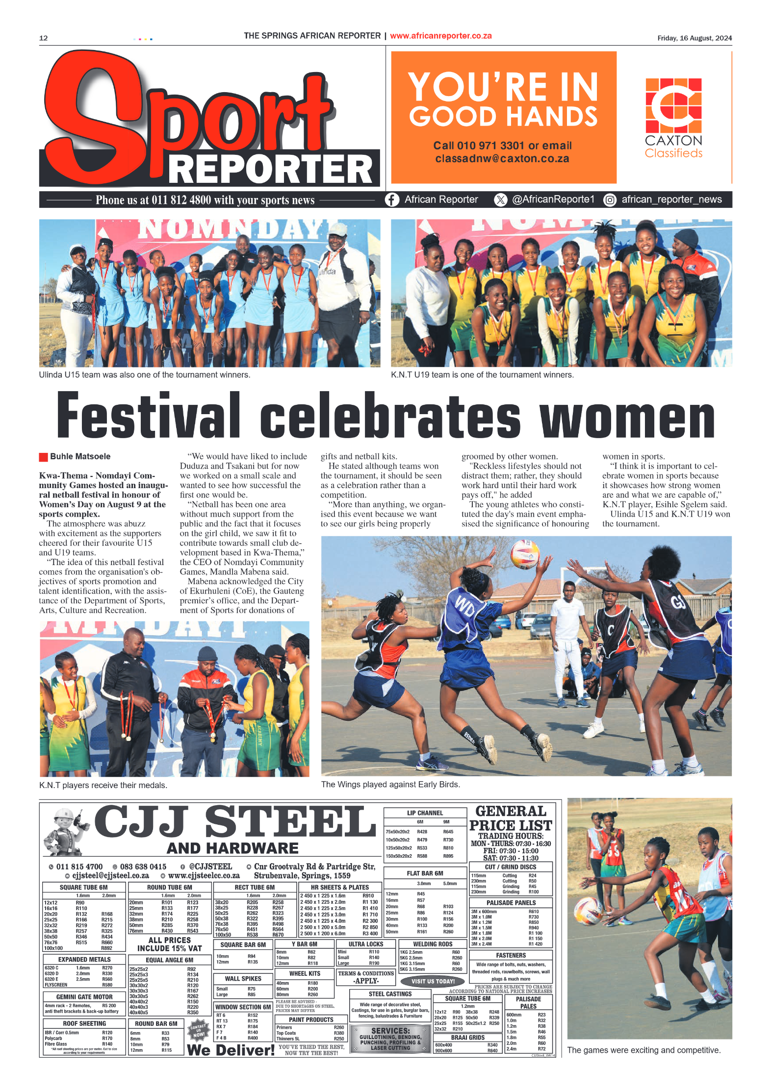 African Reporter 16 August 2024 page 12