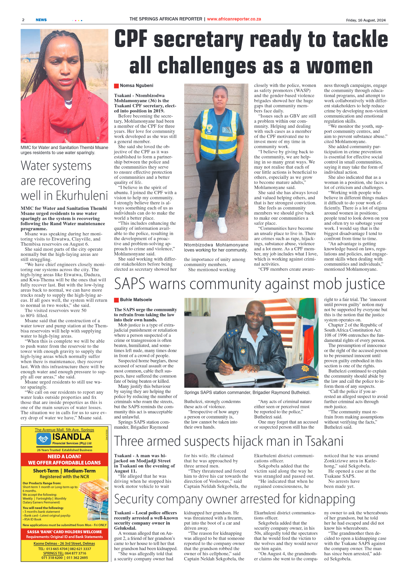 African Reporter 16 August 2024 page 2