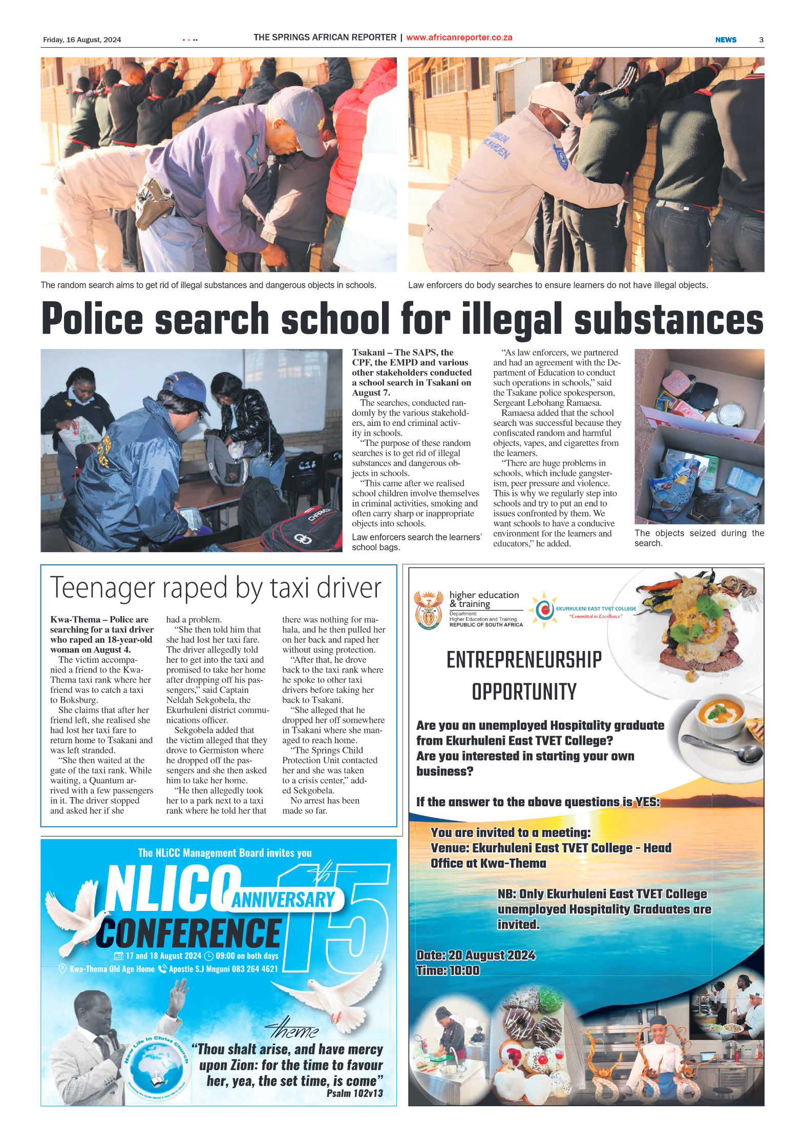 African Reporter 16 August 2024 page 3