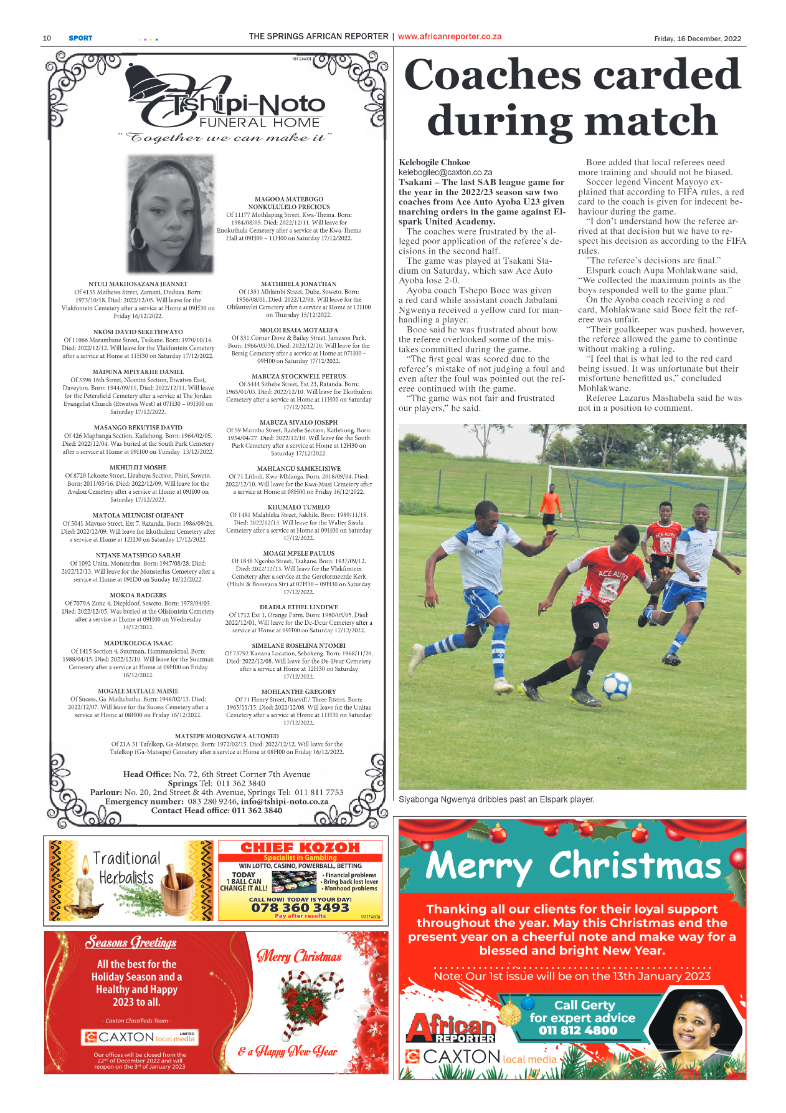 African Reporter 16 Dec 2022 page 10