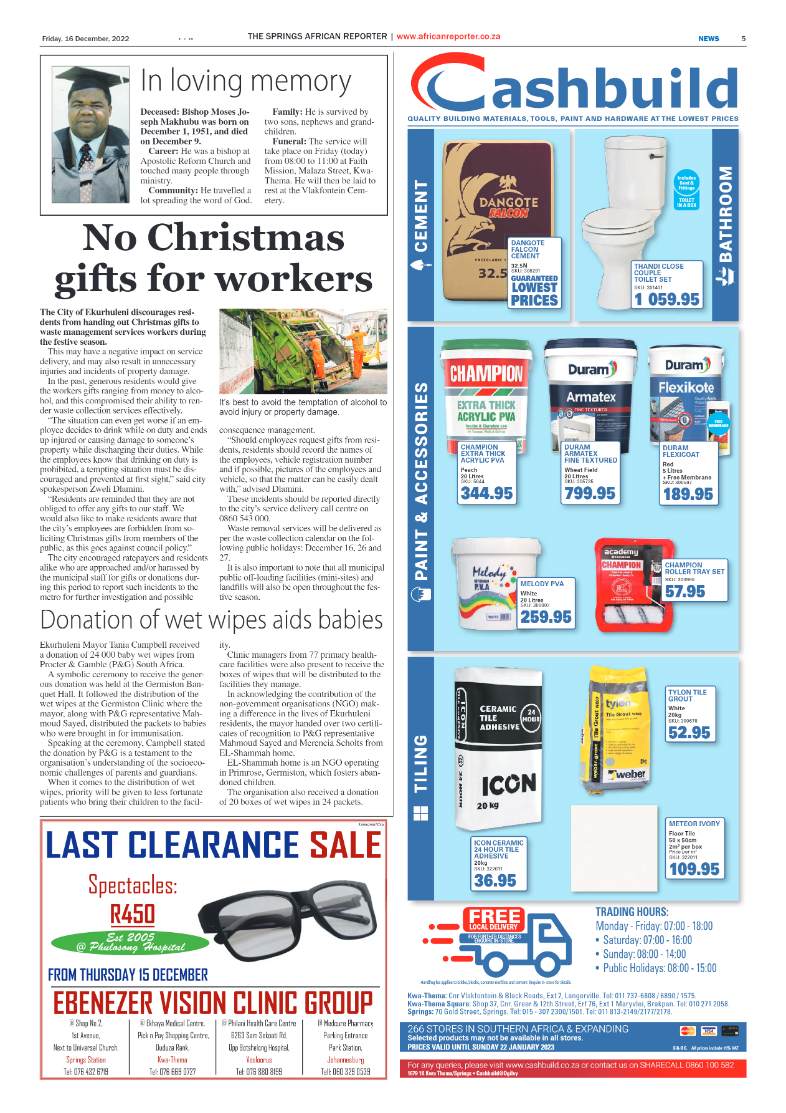 African Reporter 16 Dec 2022 page 5