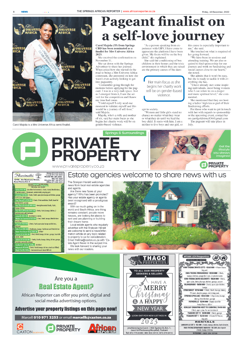 African Reporter 16 Dec 2022 page 8