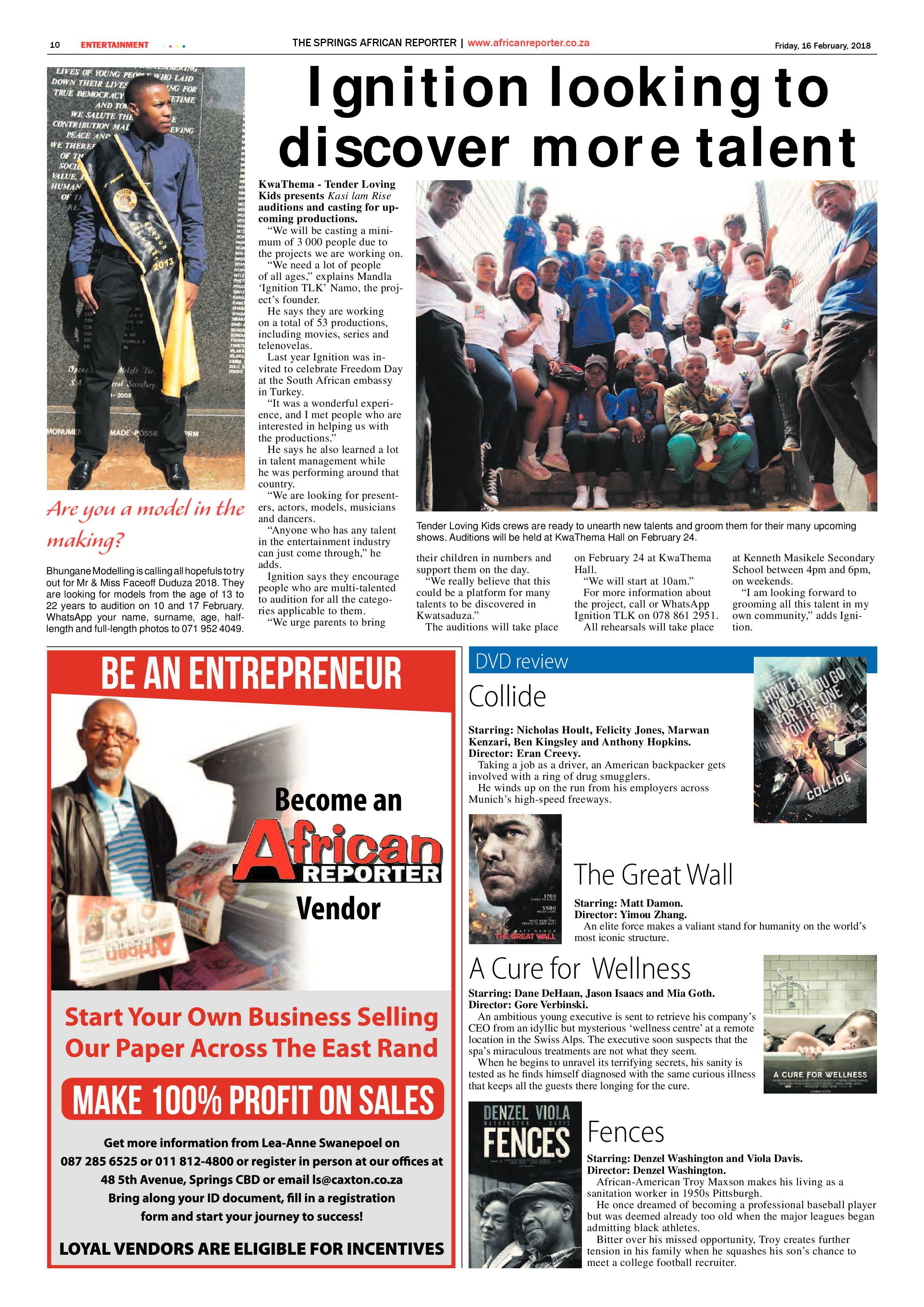 African Reporter 16 February 2018 page 10