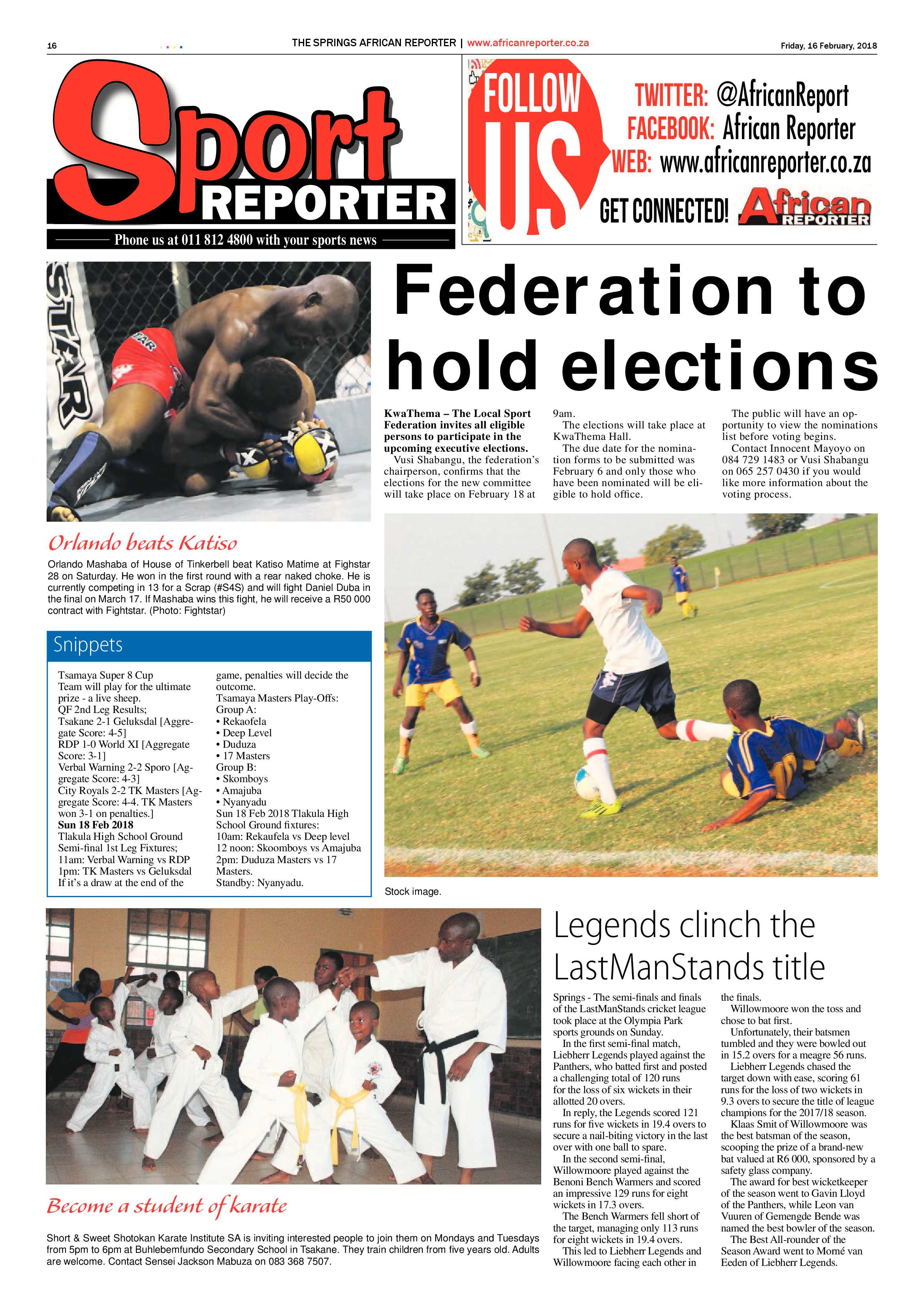 African Reporter 16 February 2018 page 16