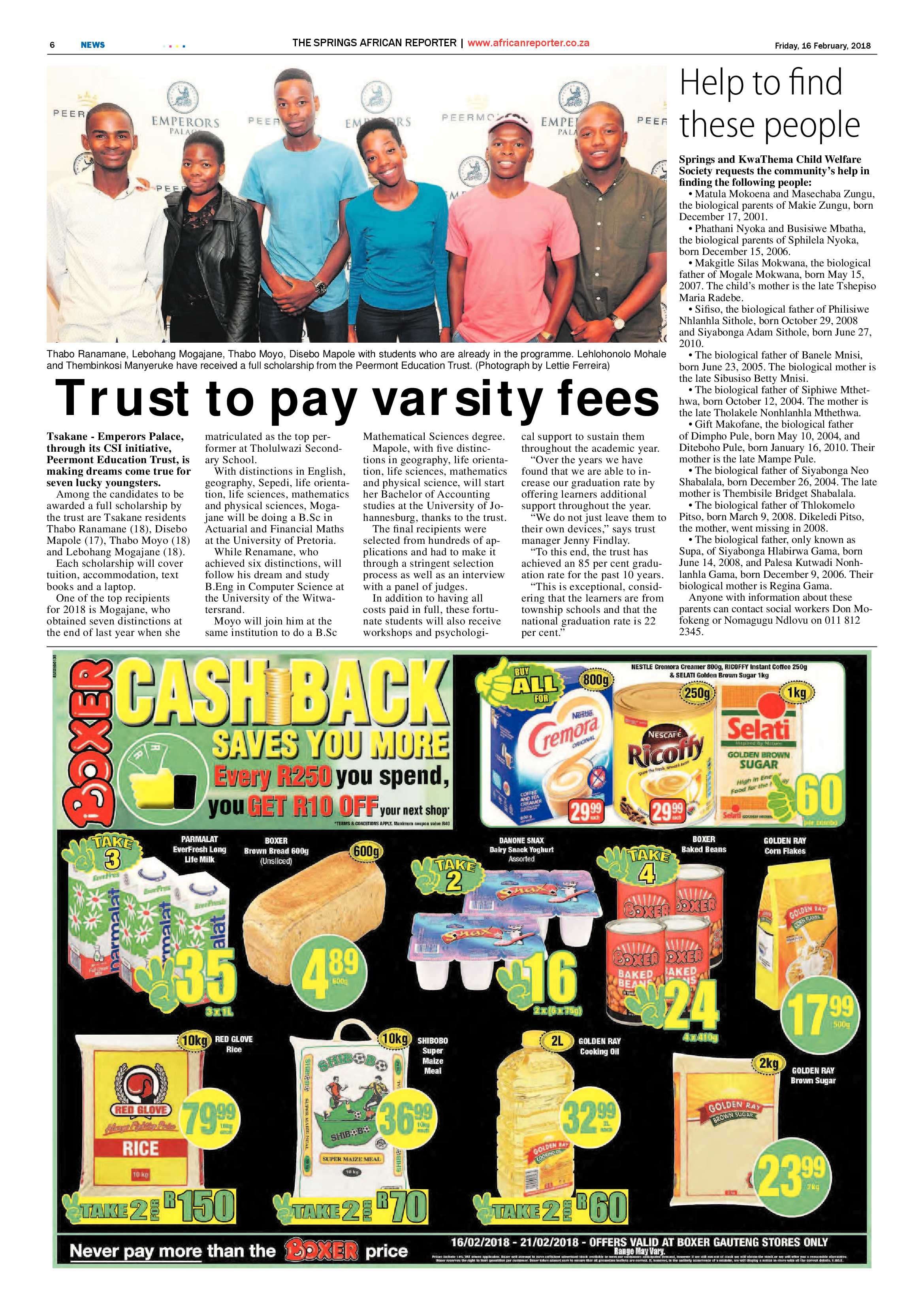 African Reporter 16 February 2018 page 6