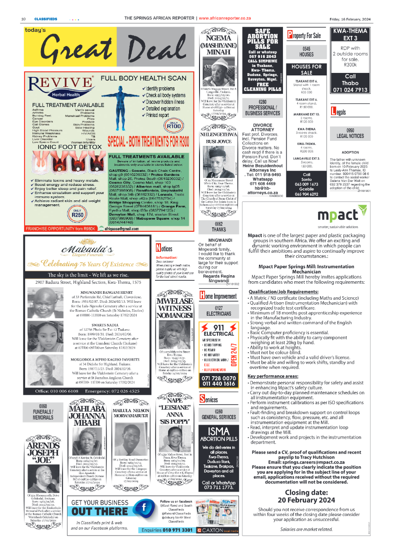 African Reporter 16 February 2024 page 10