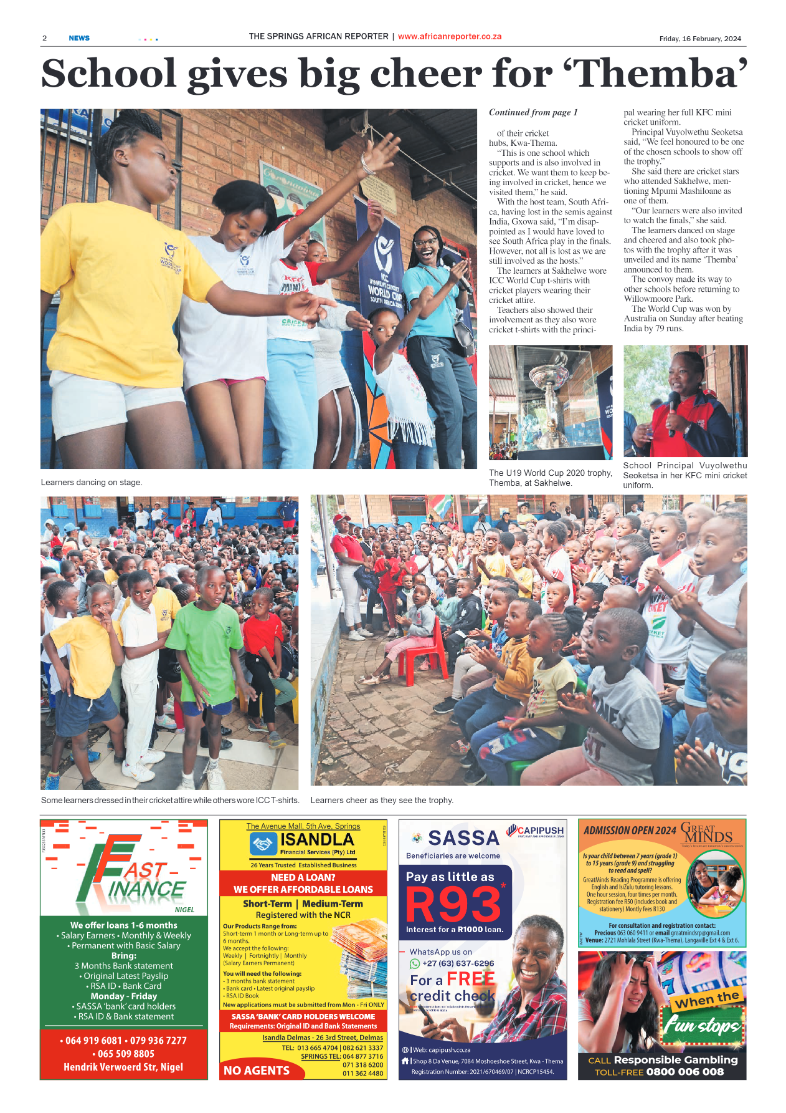 African Reporter 16 February 2024 page 2