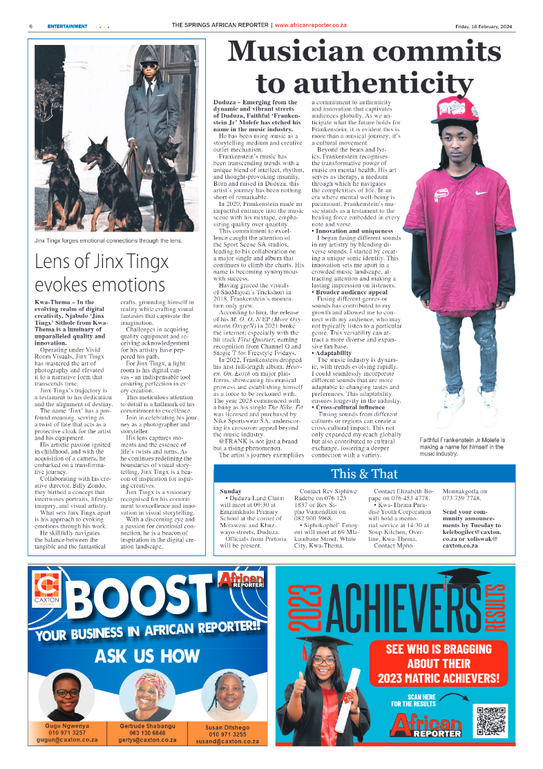 African Reporter 16 February 2024 page 6