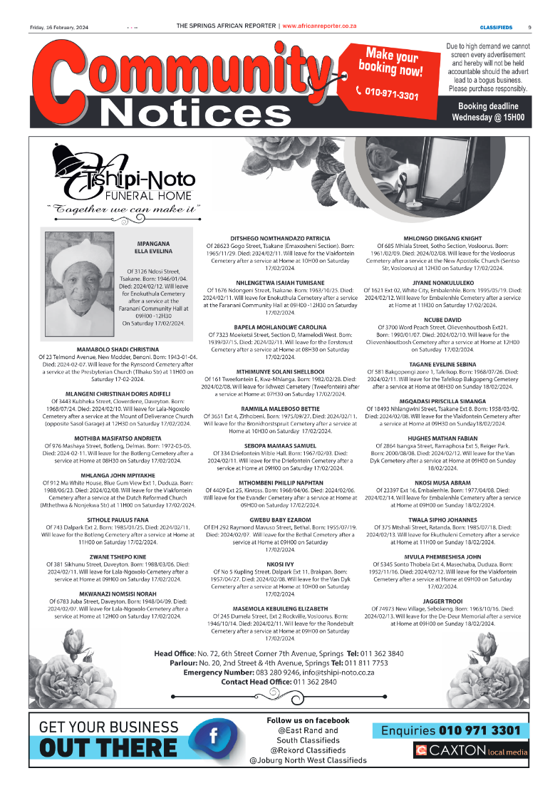 African Reporter 16 February 2024 page 9