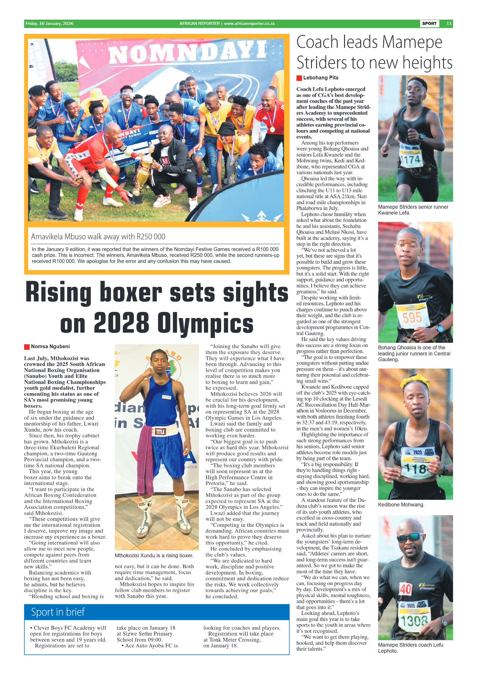 African Reporter 16 January 2026 page 11