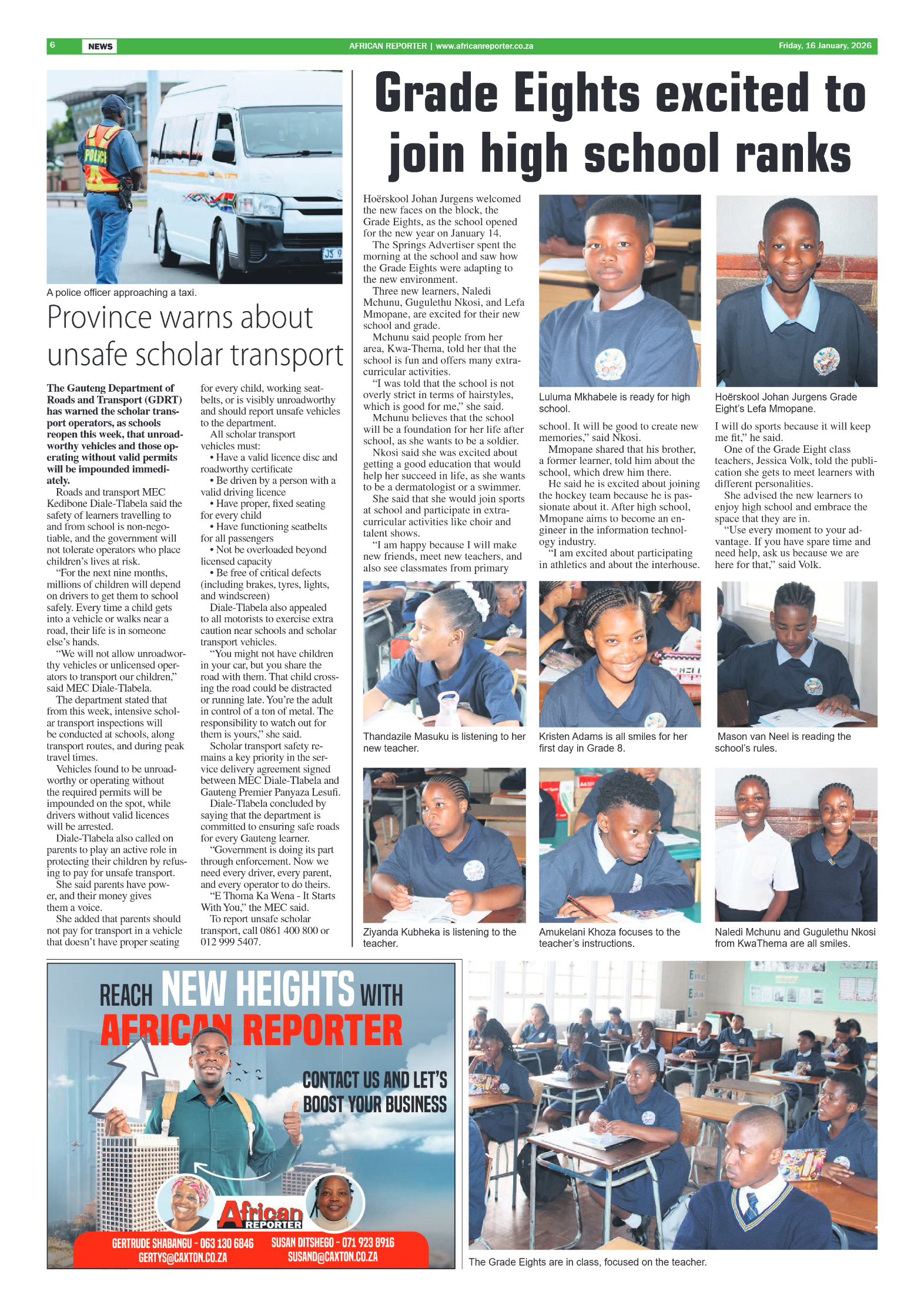 African Reporter 16 January 2026 page 6
