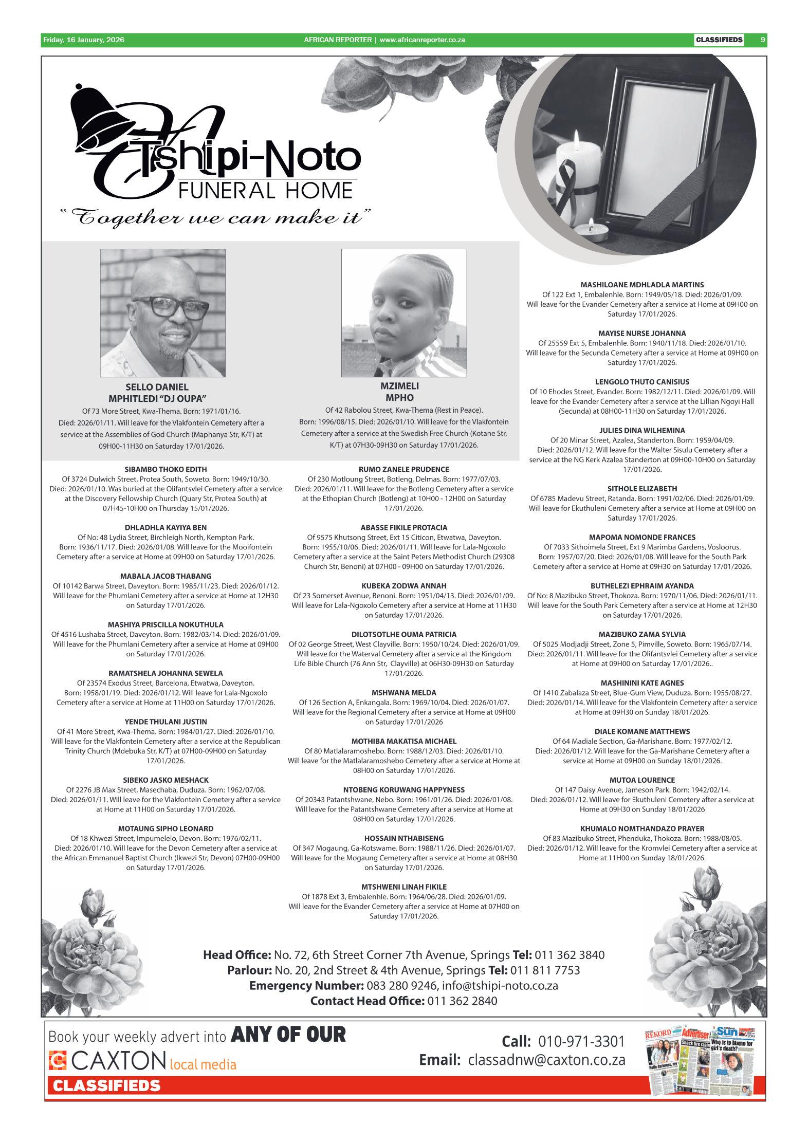 African Reporter 16 January 2026 page 9