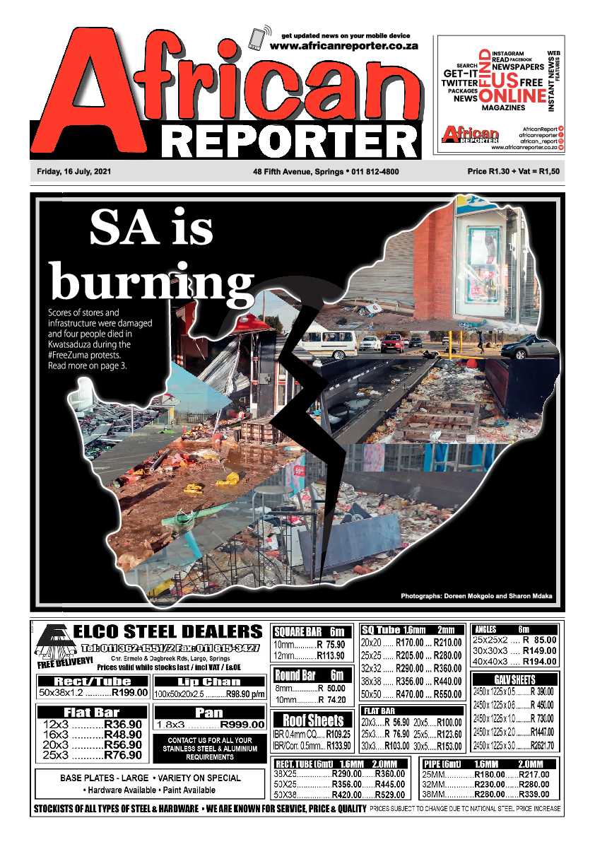 African Reporter 16 July 2021 page 1