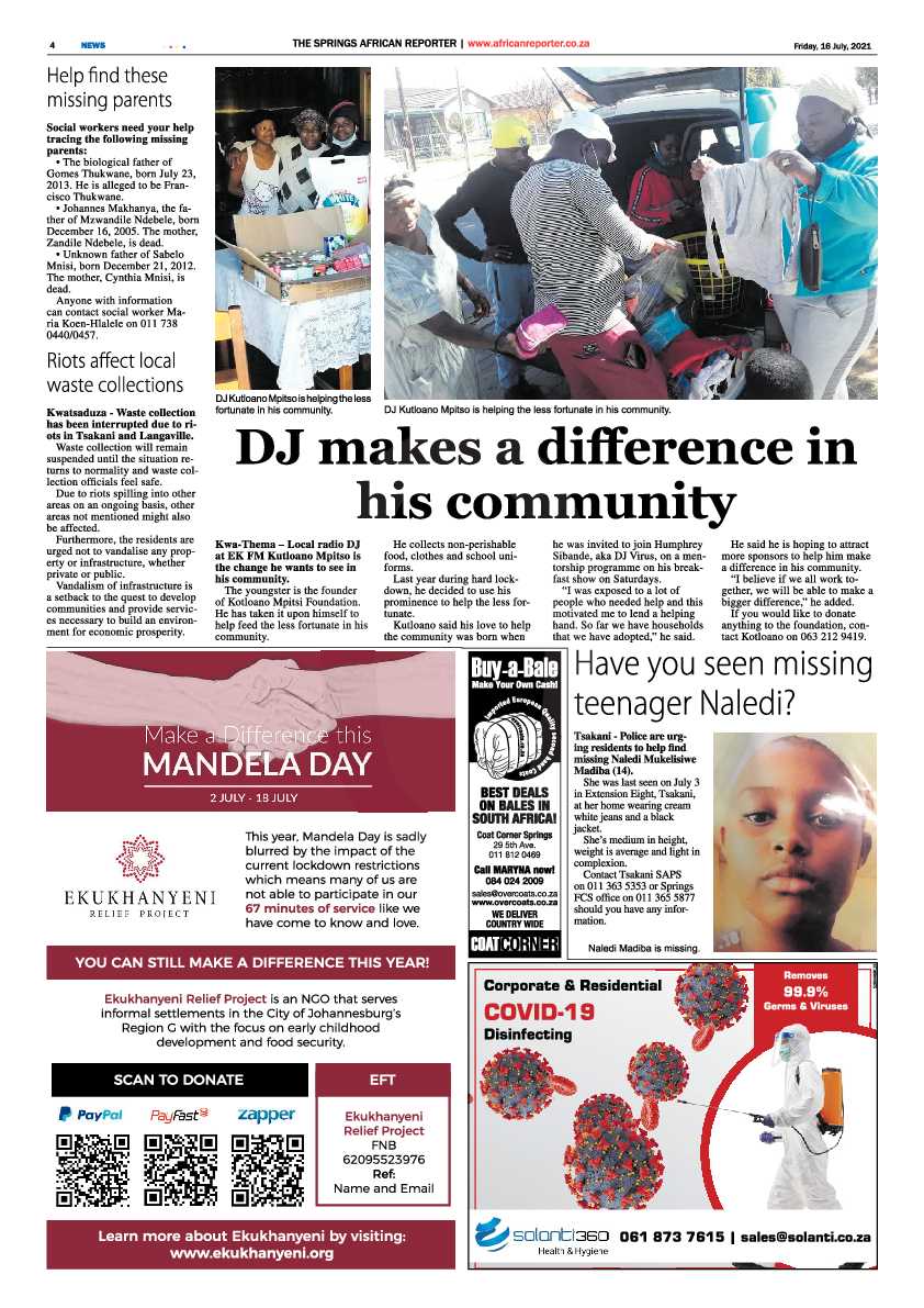 African Reporter 16 July 2021 page 4