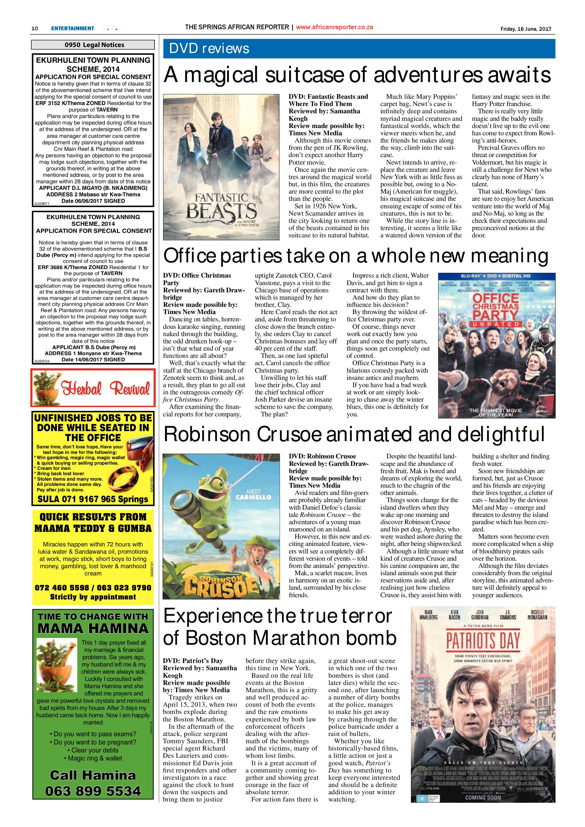 African Reporter 16 June 2017 page 10
