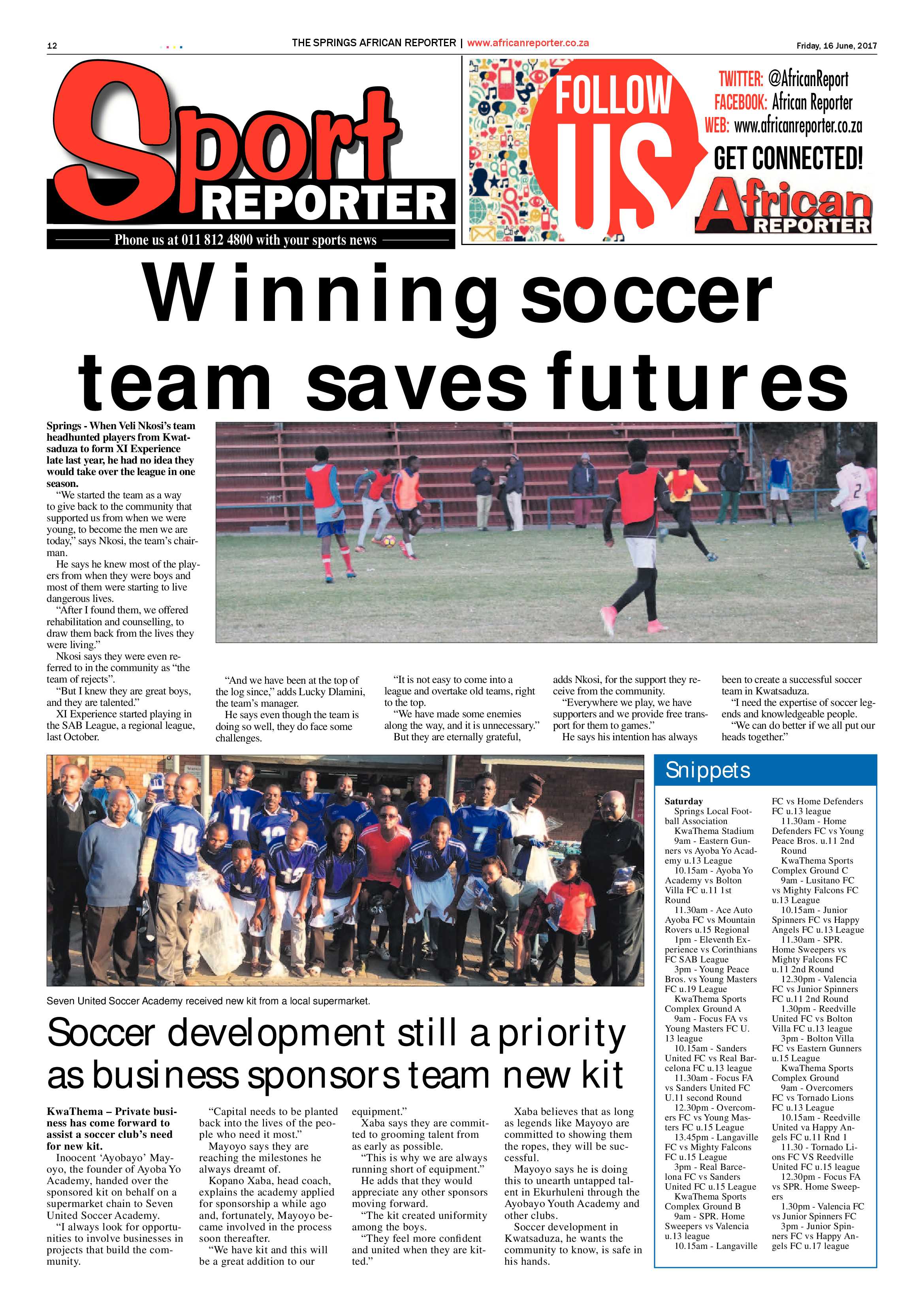 African Reporter 16 June 2017 page 12