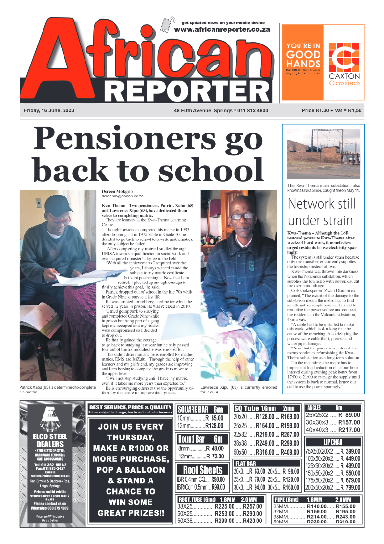 African Reporter 16 June 2023 page 1