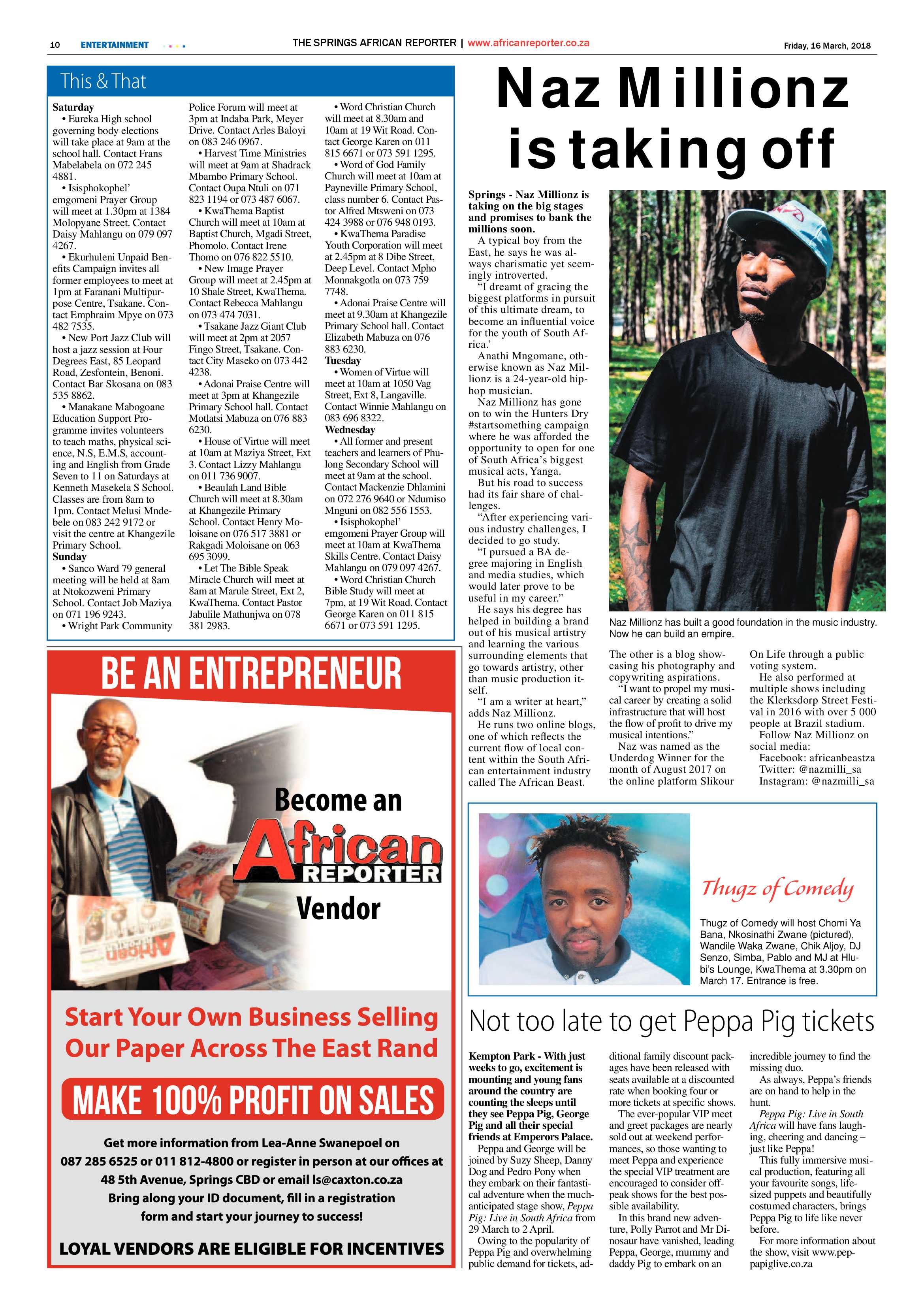 African Reporter 16 March 2018 page 10