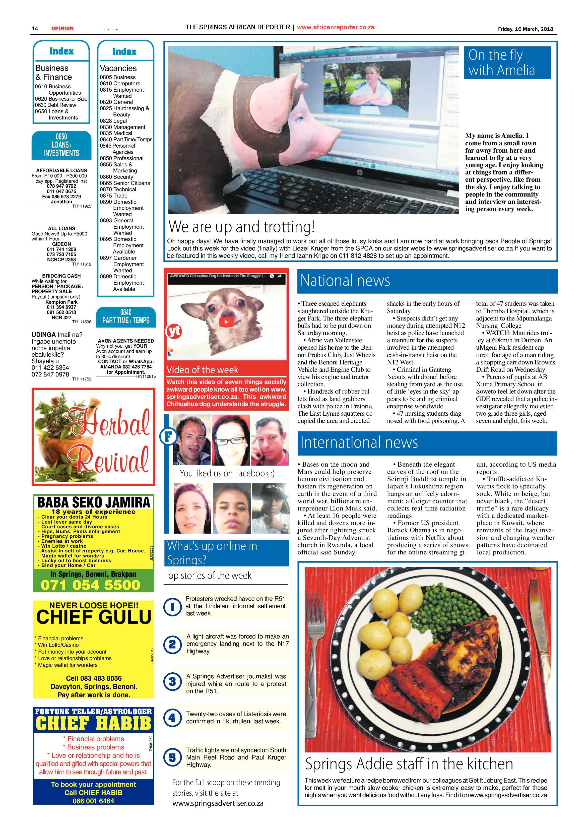 African Reporter 16 March 2018 page 14
