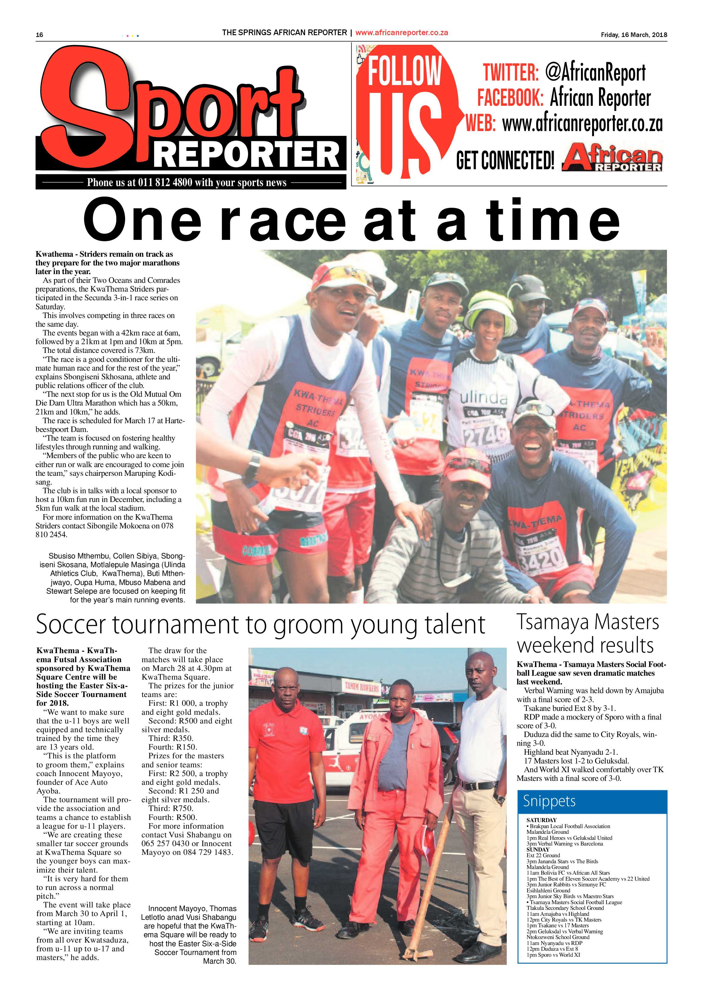 African Reporter 16 March 2018 page 16