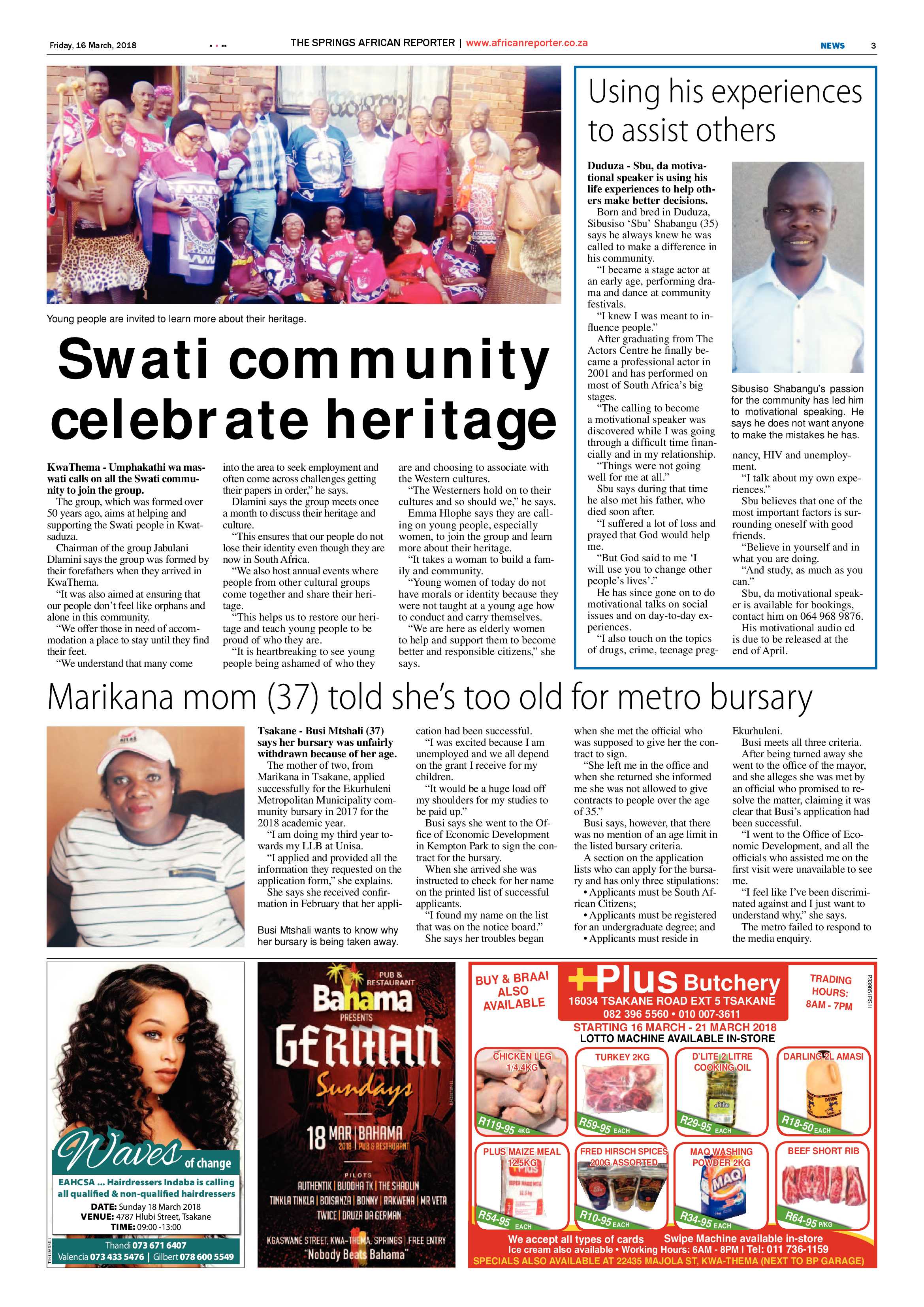 African Reporter 16 March 2018 page 3