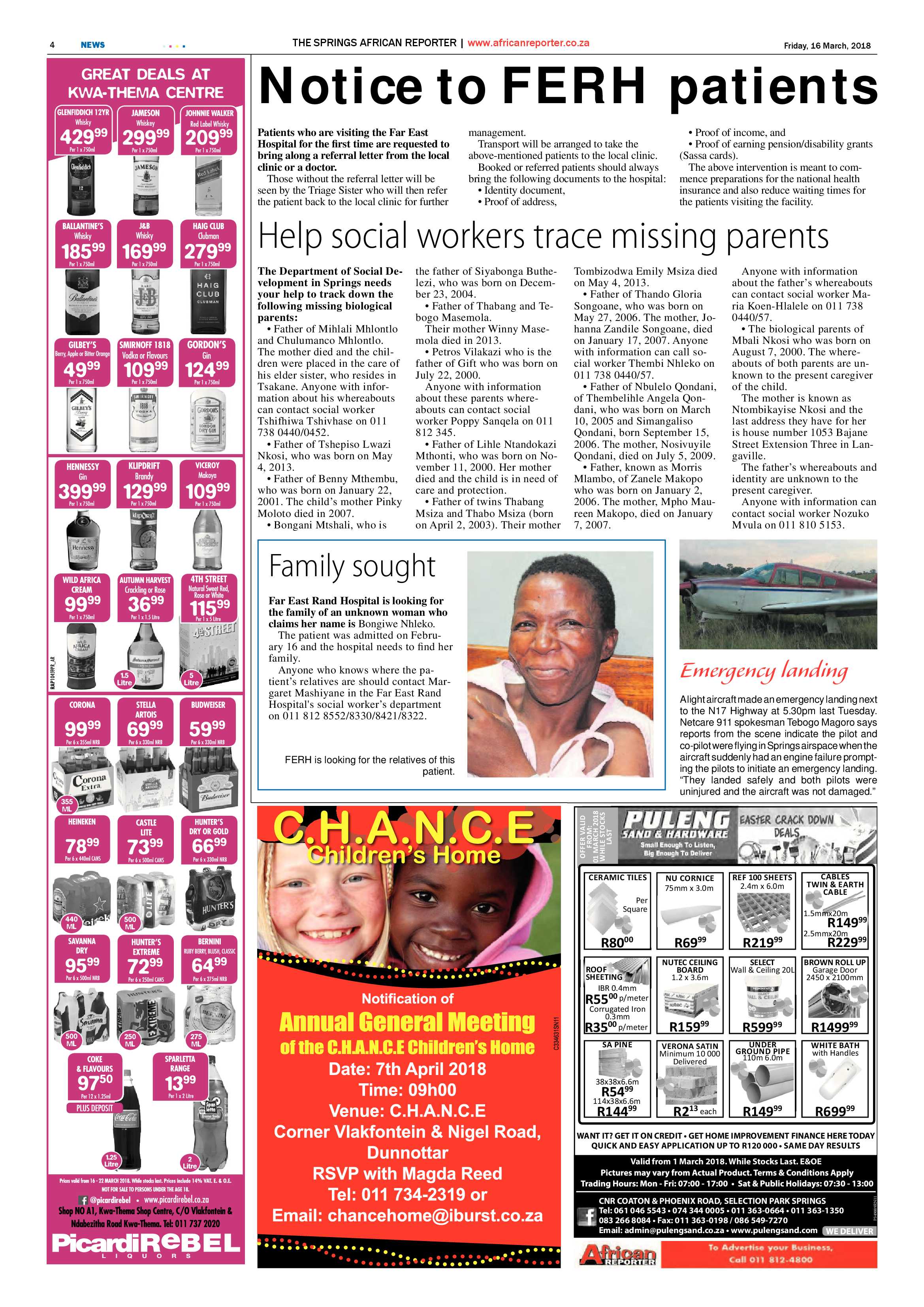 African Reporter 16 March 2018 page 4