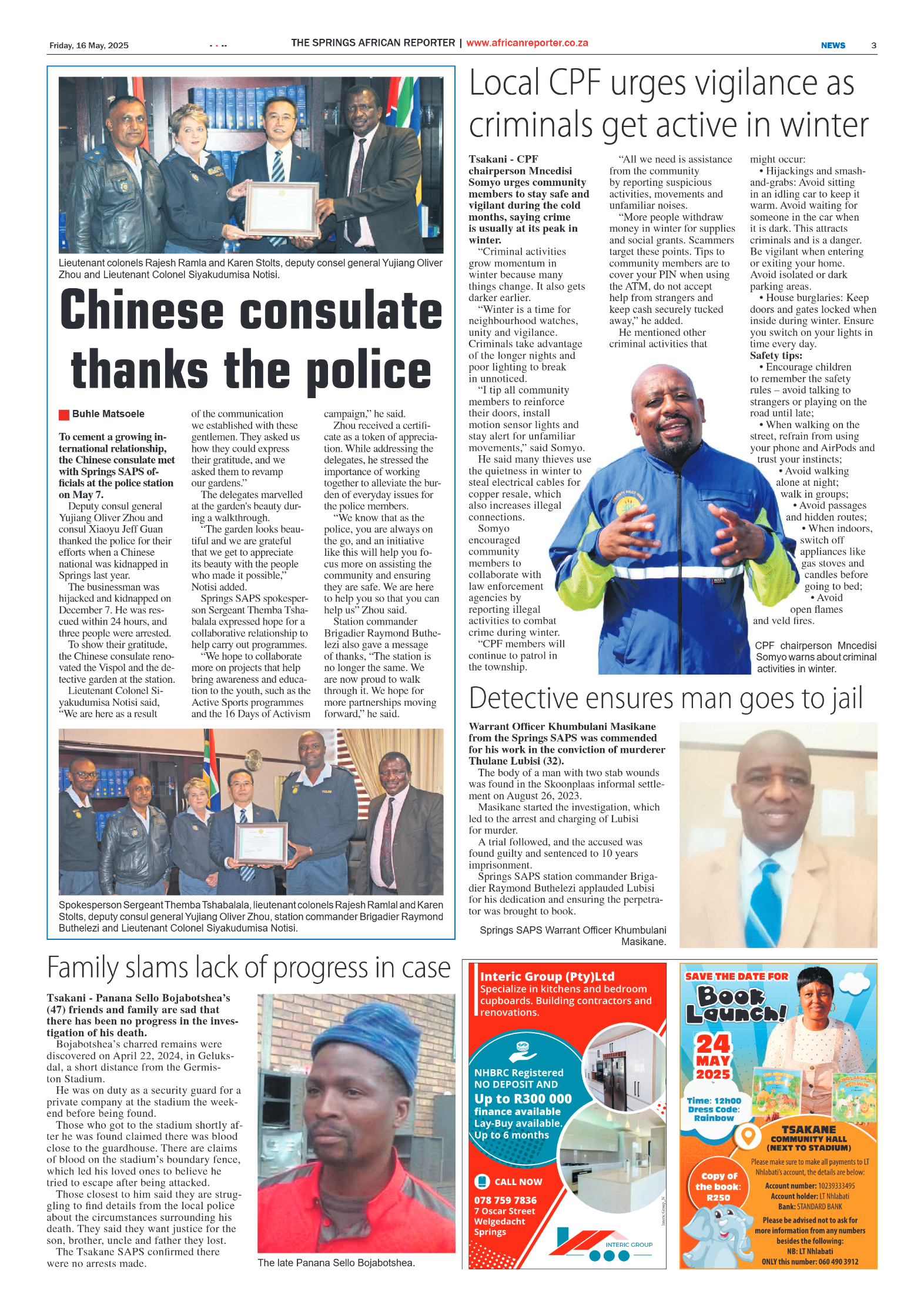 African Reporter 16 May 2025 page 3