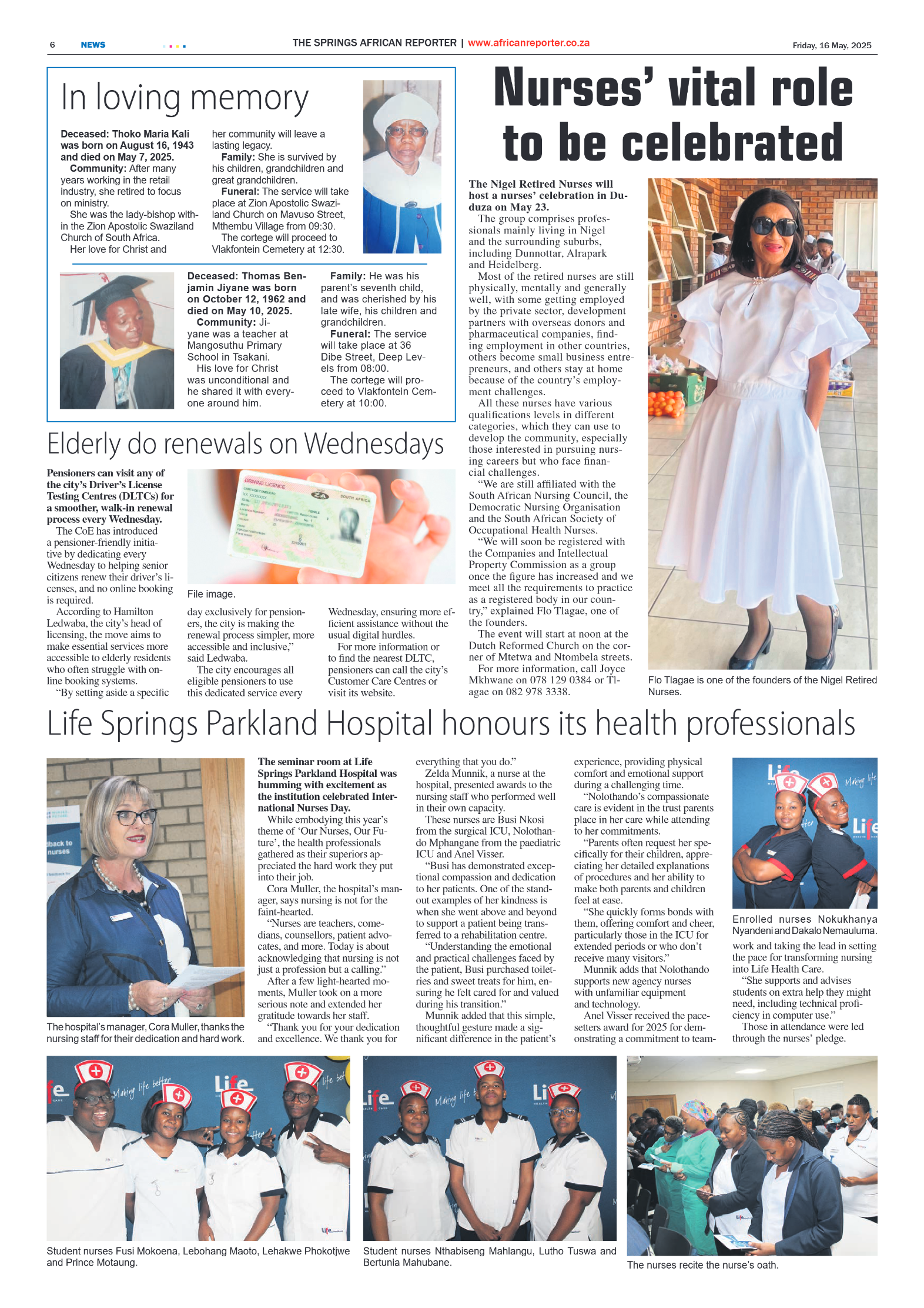 African Reporter 16 May 2025 page 6