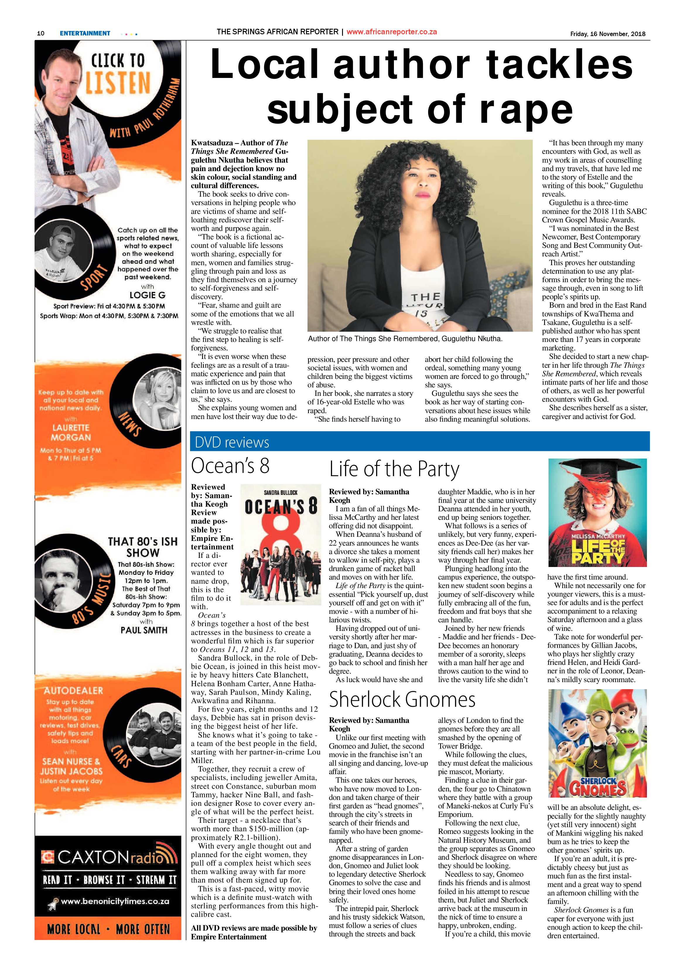 African Reporter 16 November 2018 page 10
