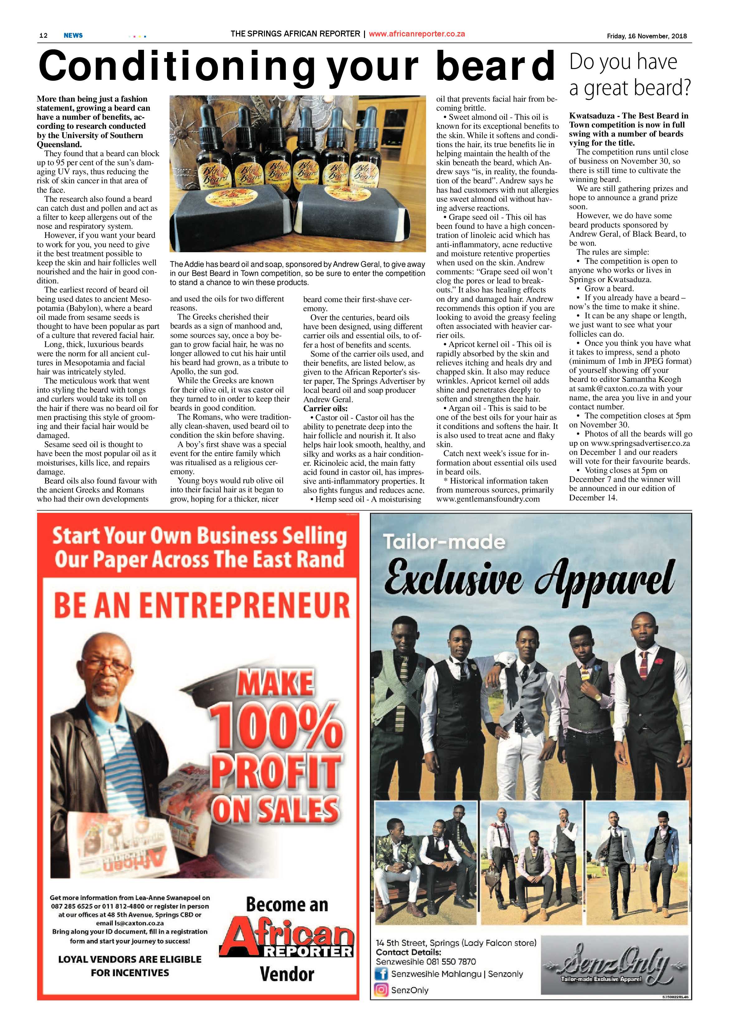 African Reporter 16 November 2018 page 12