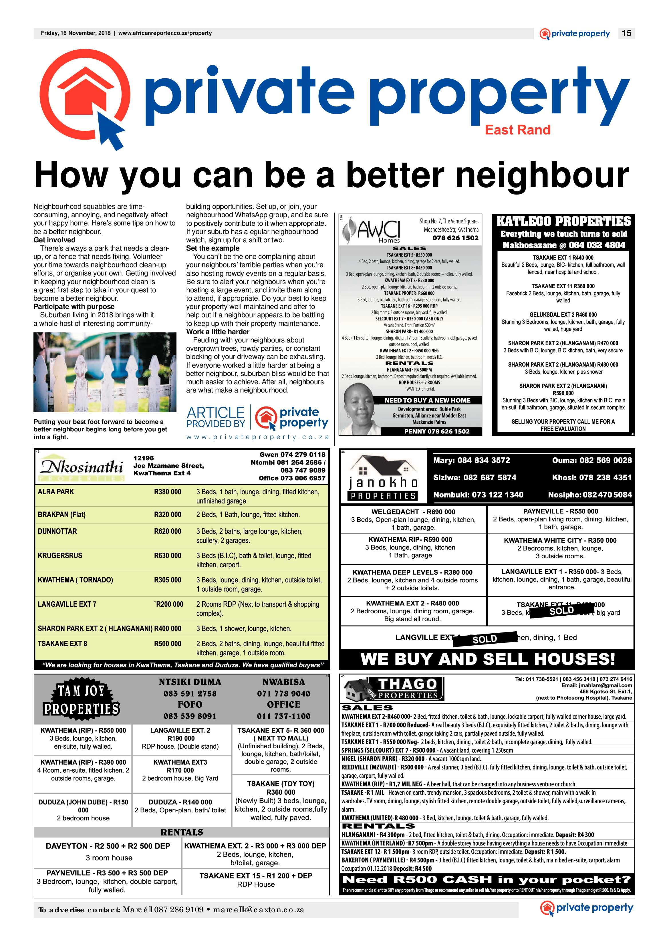 African Reporter 16 November 2018 page 15