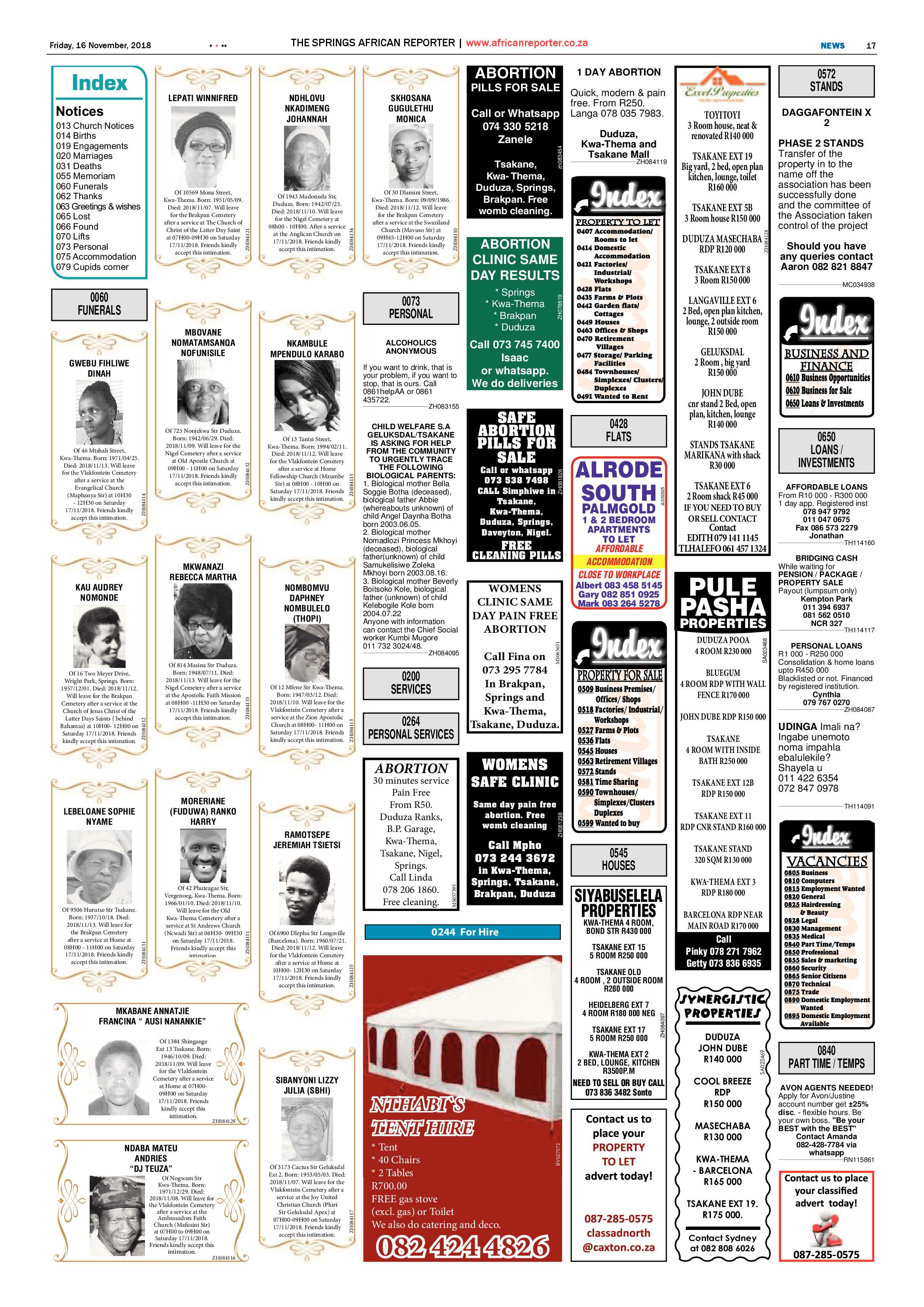 African Reporter 16 November 2018 page 17